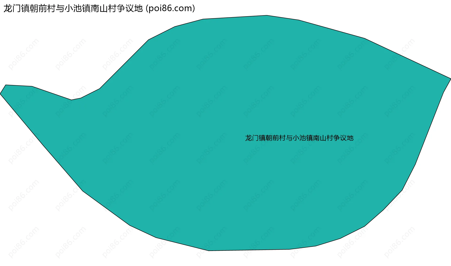 龙门镇朝前村与小池镇南山村争议地边界地图