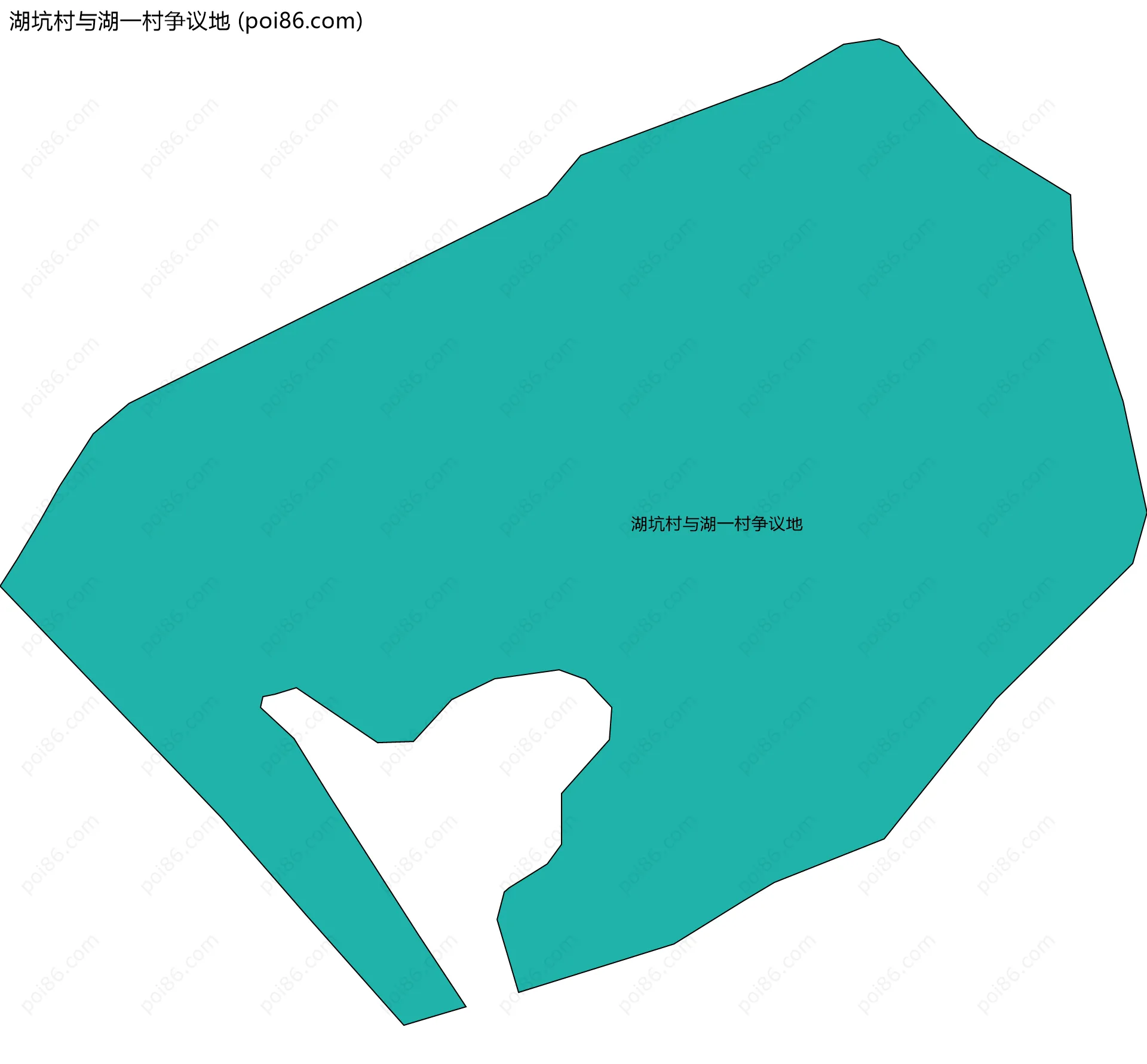 湖坑村与湖一村争议地边界地图