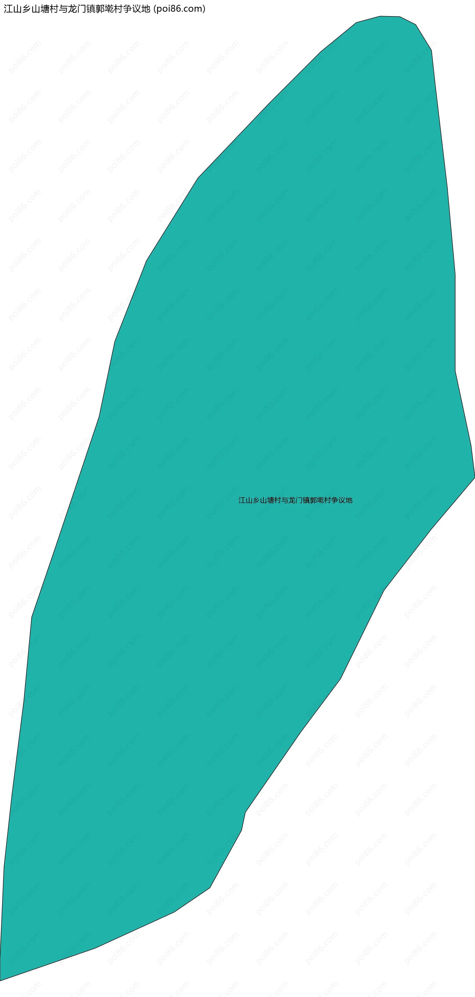 江山乡山塘村与龙门镇郭墘村争议地边界地图