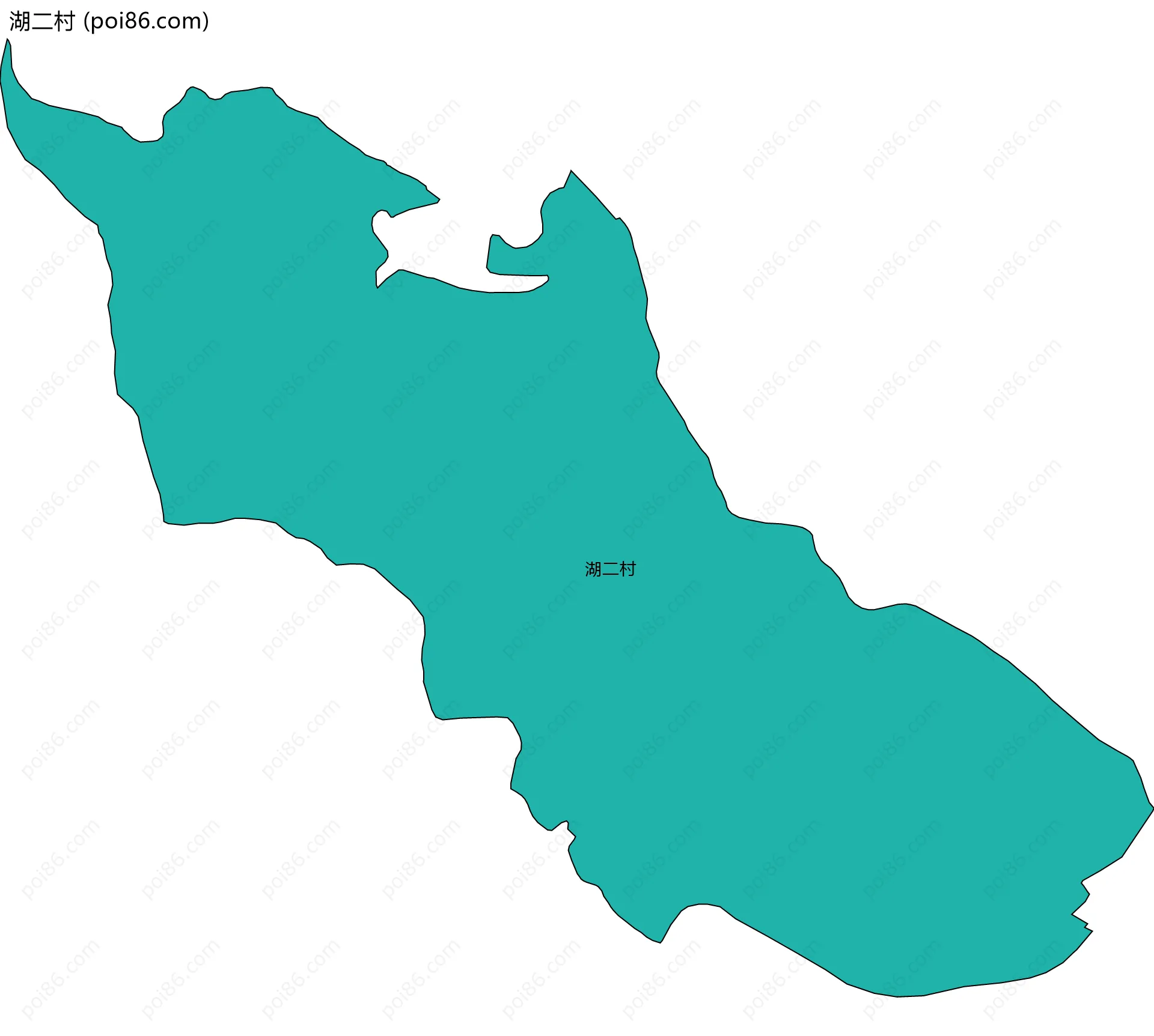 湖二村边界地图