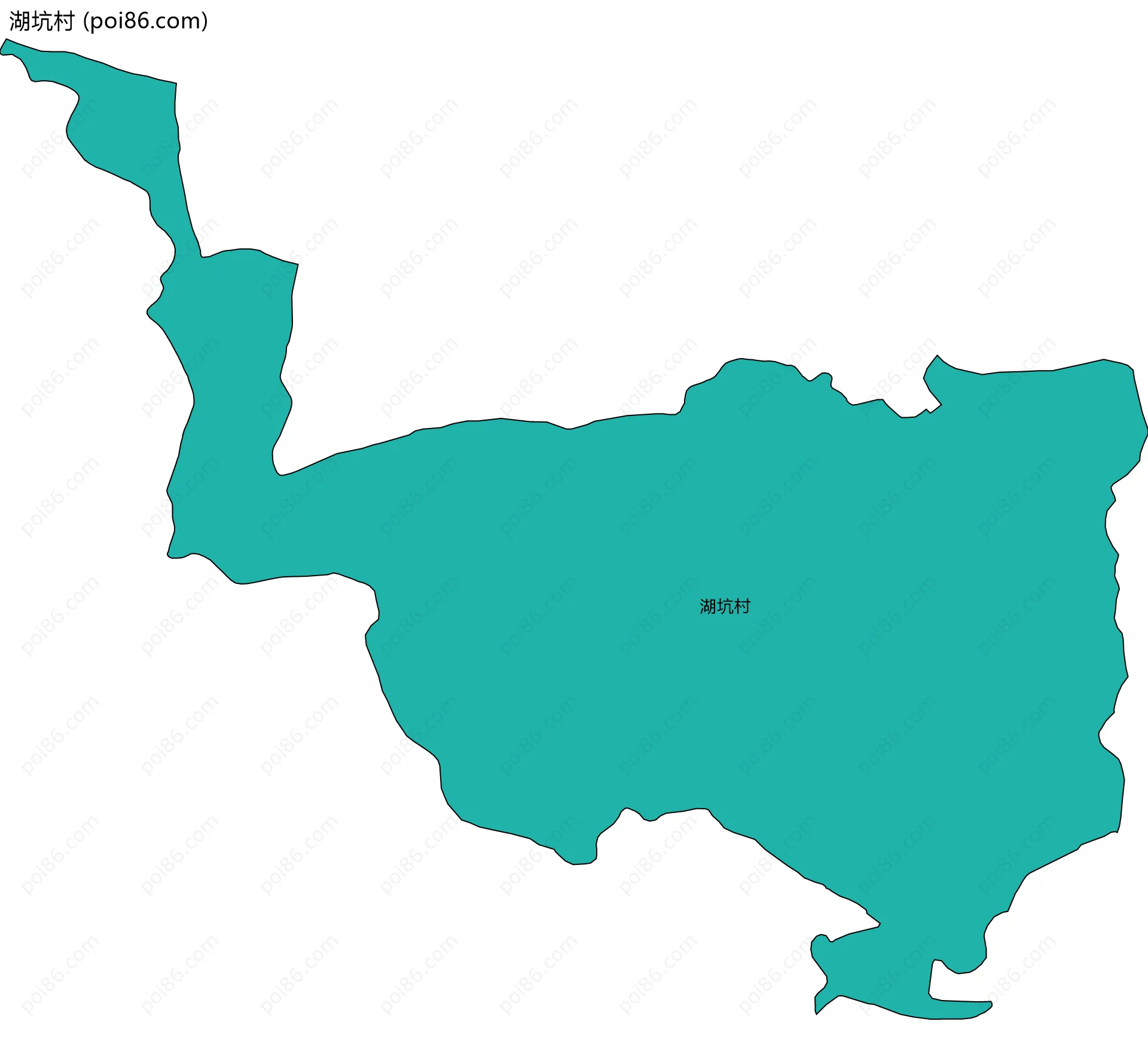 湖坑村边界地图