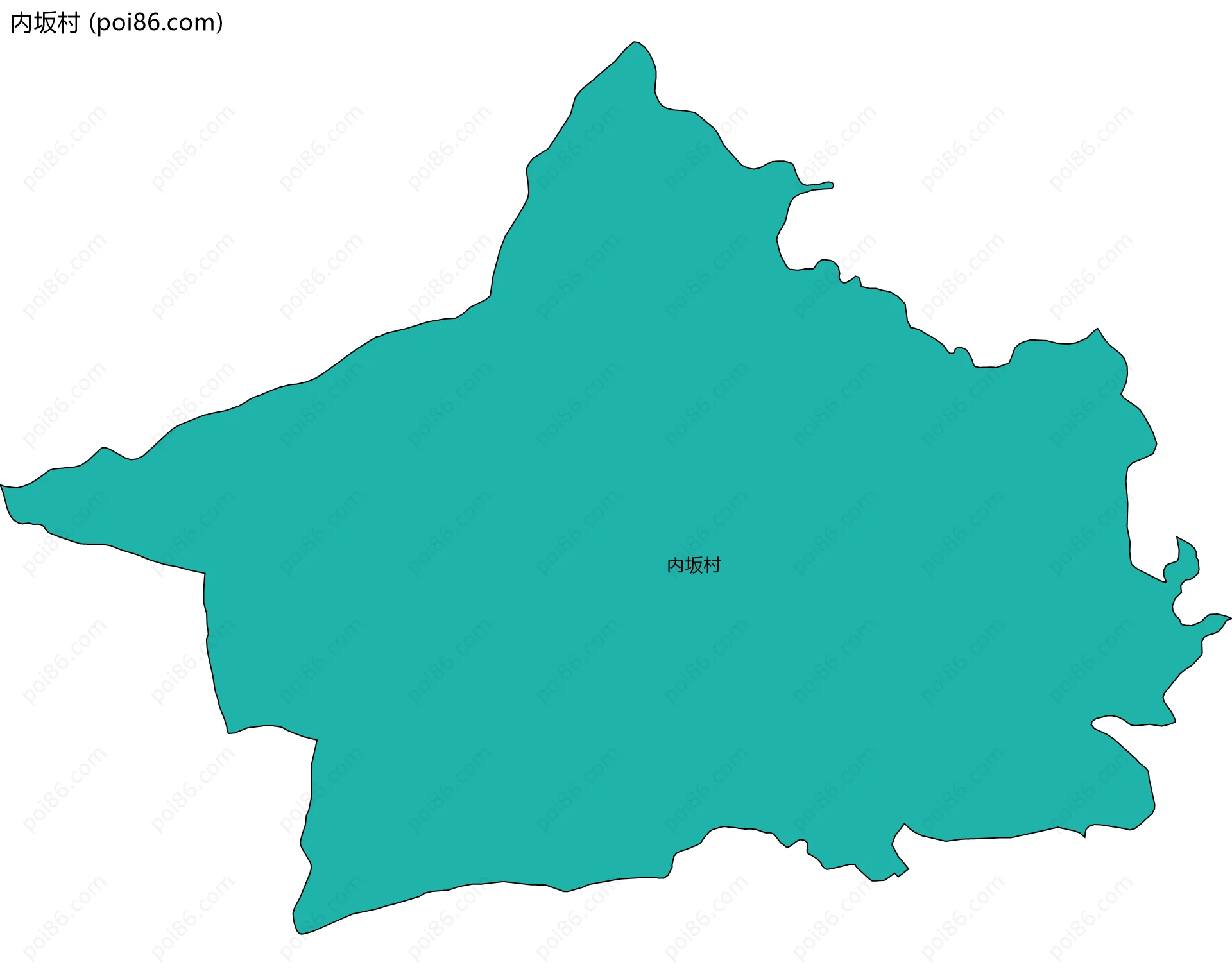 内坂村边界地图