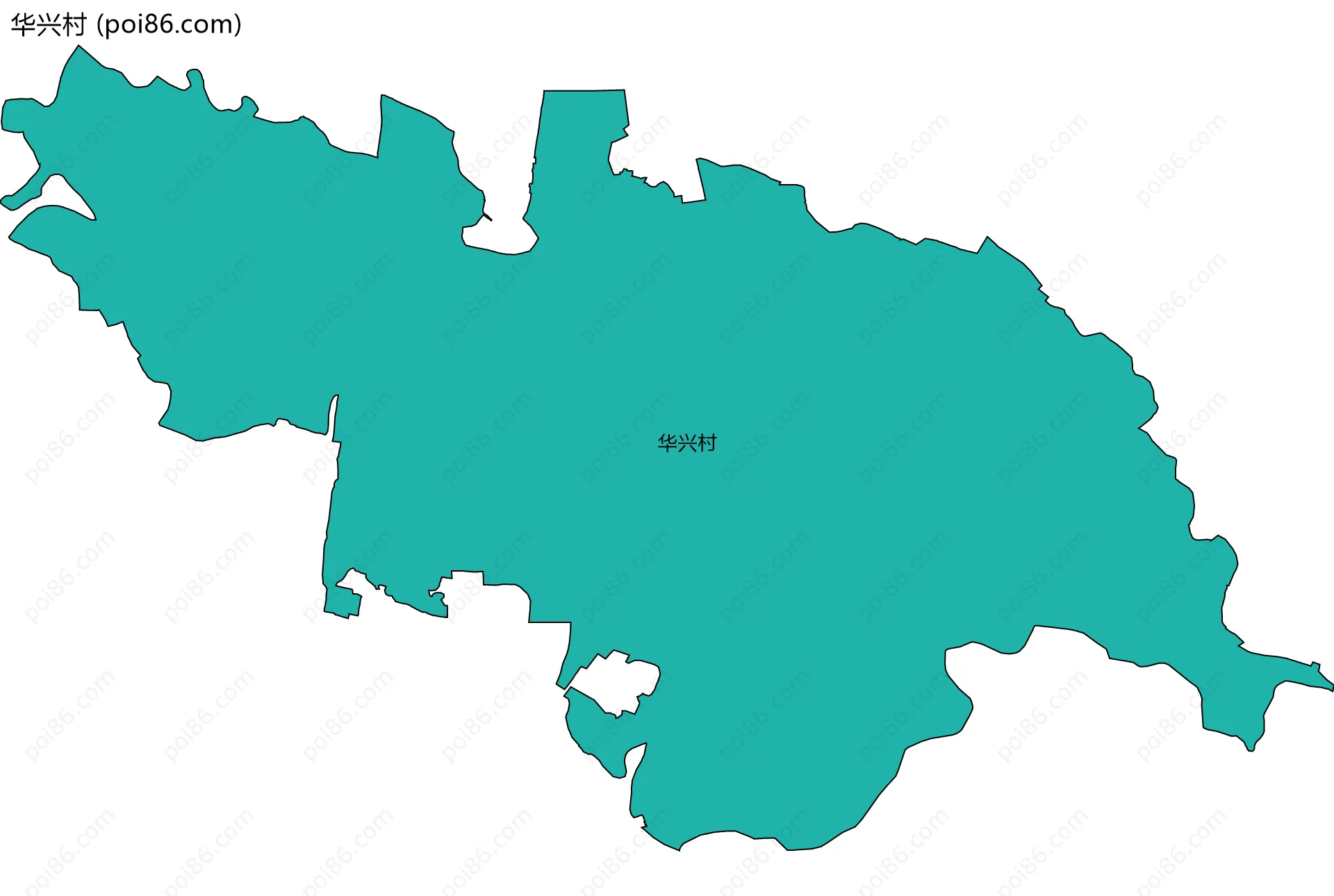 华兴村边界地图