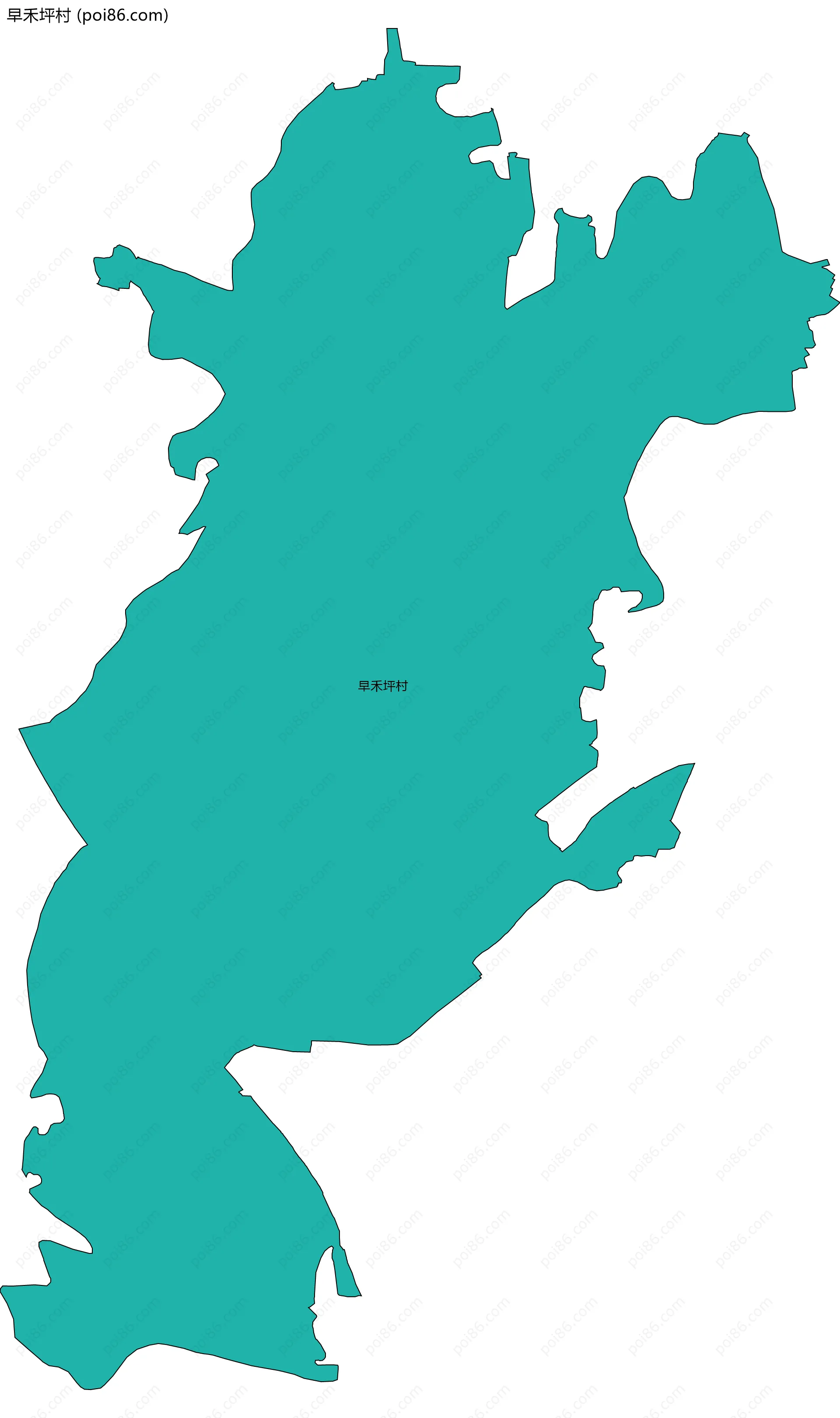 早禾坪村边界地图