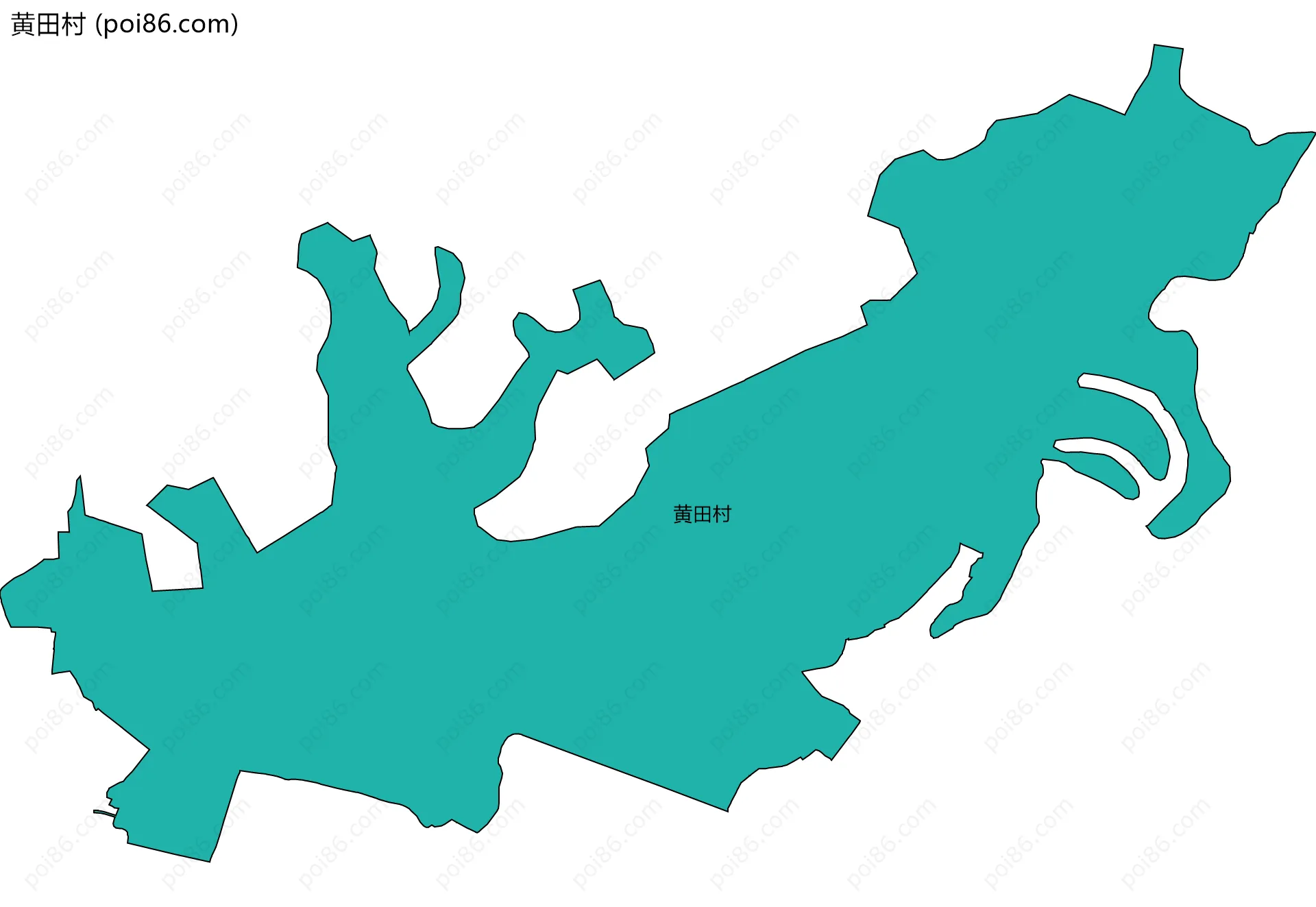黄田村边界地图