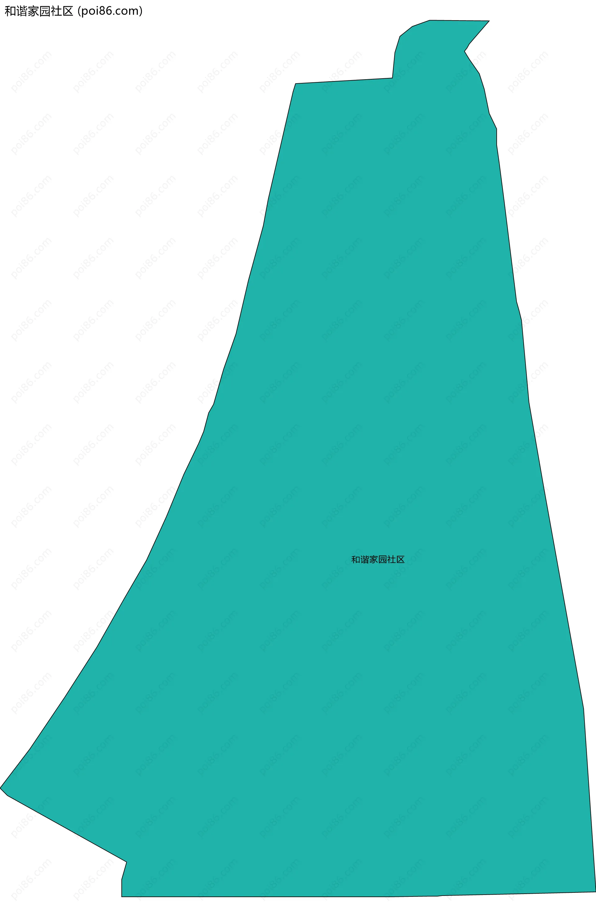 和谐家园社区边界地图