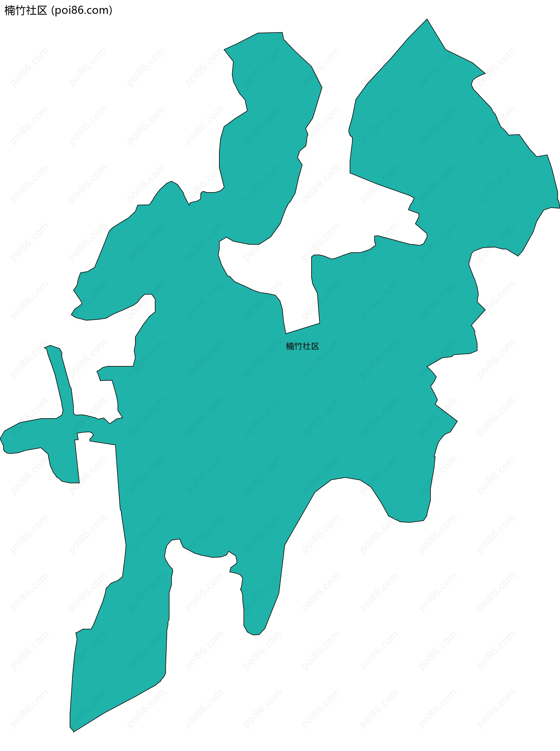 楠竹社区边界地图