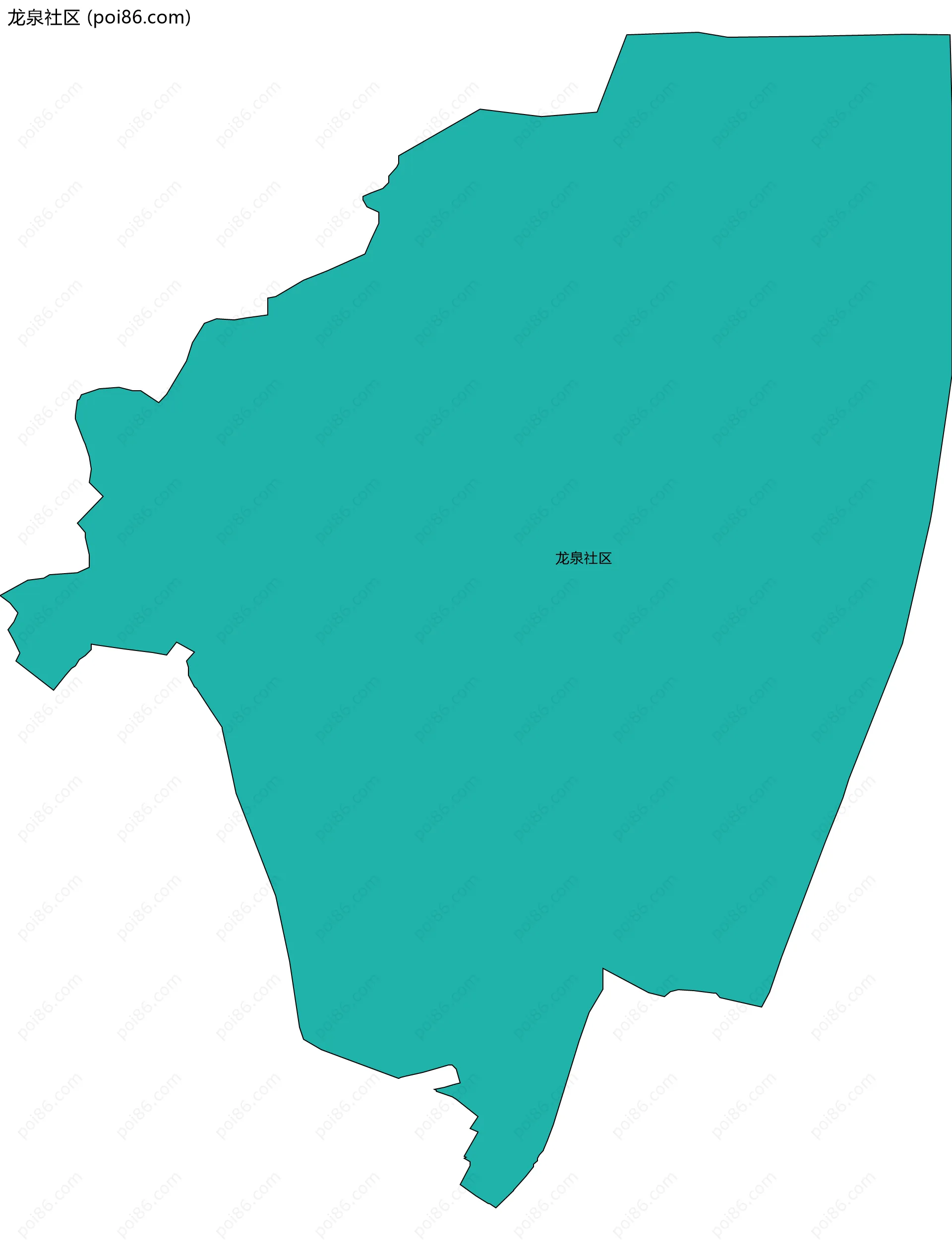 龙泉社区边界地图