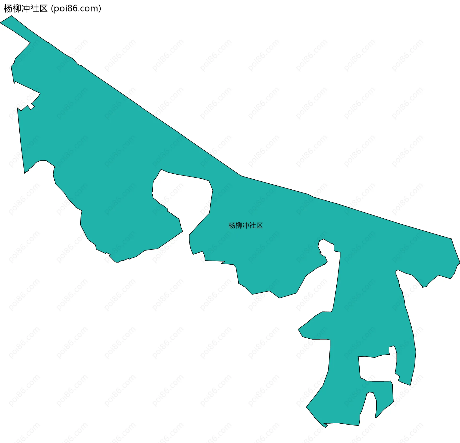 杨柳冲社区边界地图