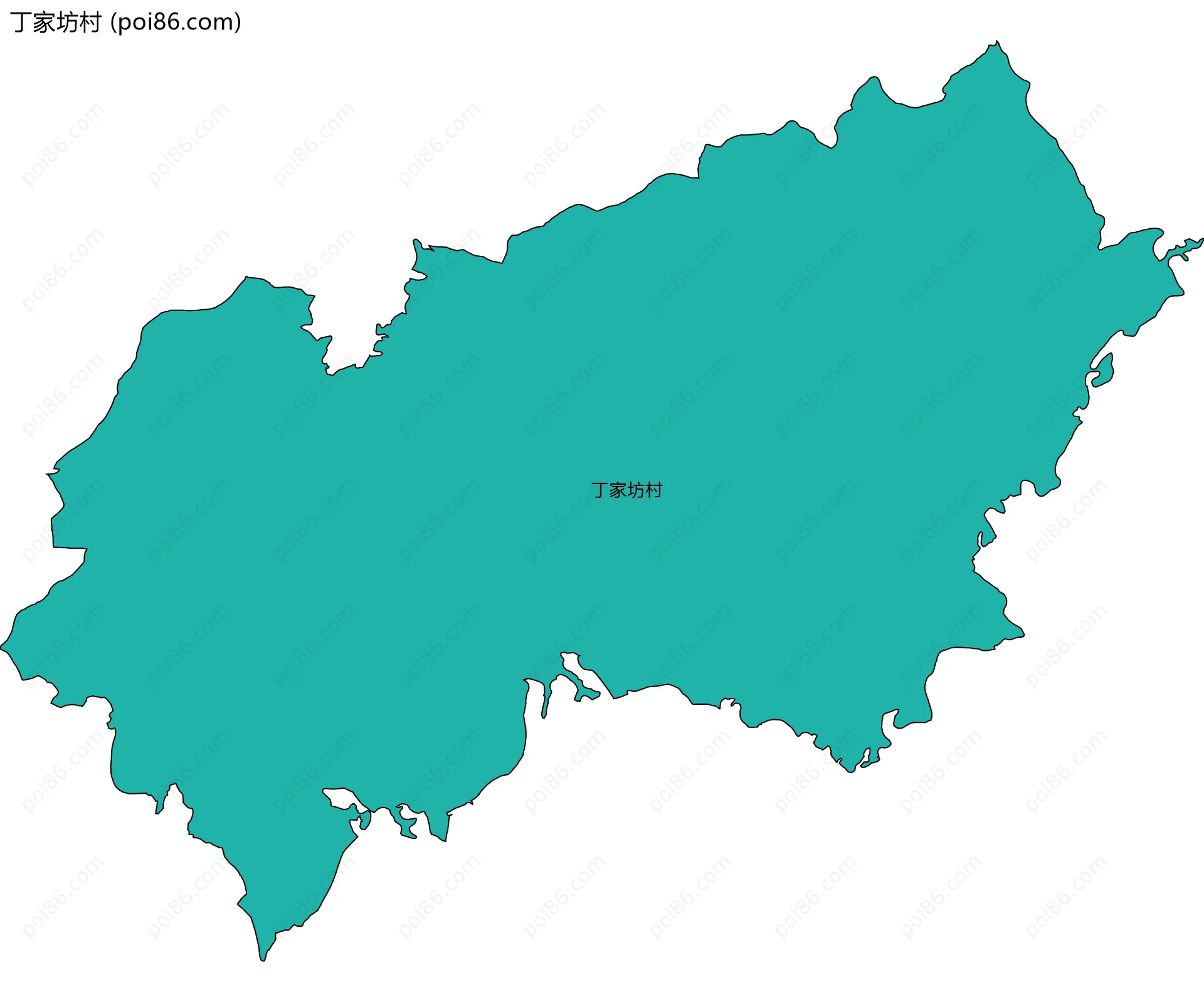 丁家坊村边界地图