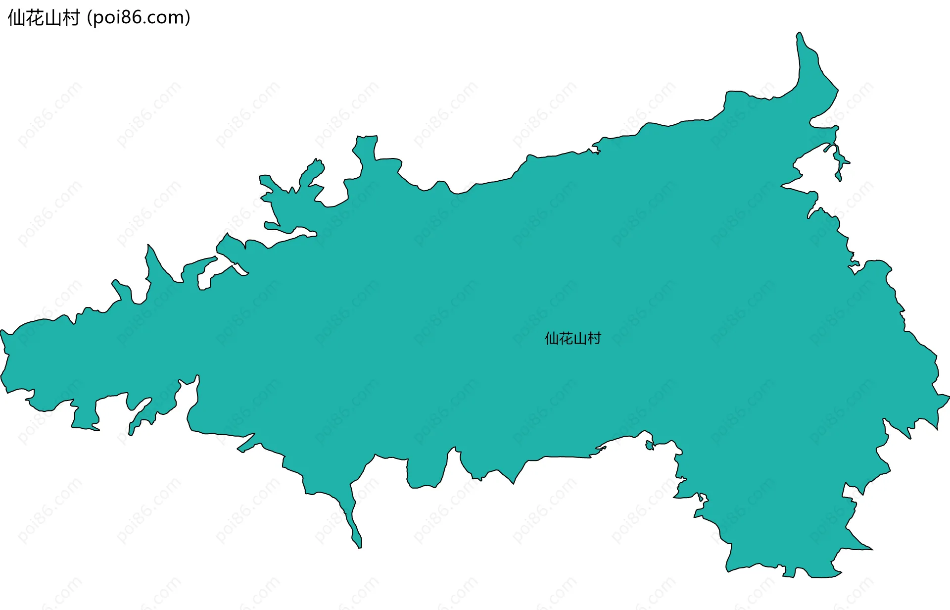 仙花山村边界地图