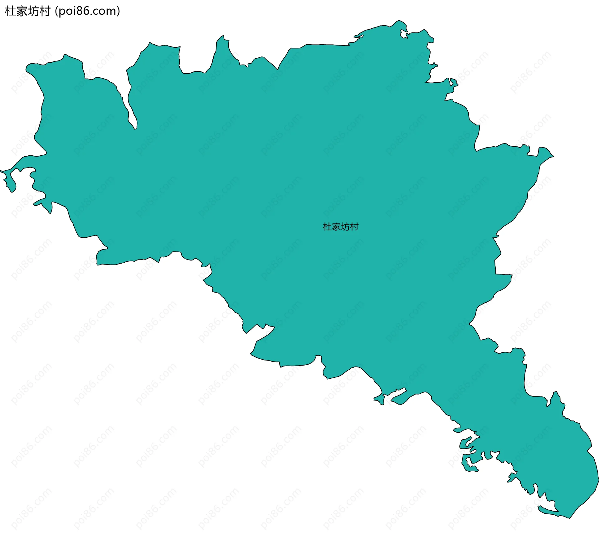 杜家坊村边界地图