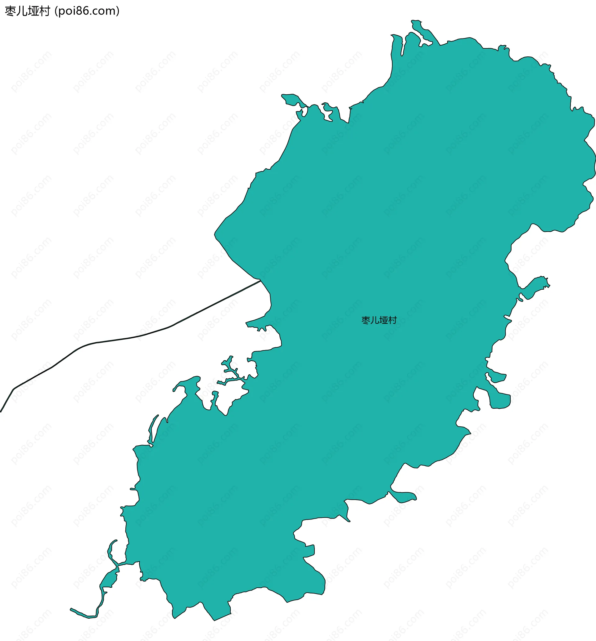 枣儿垭村边界地图