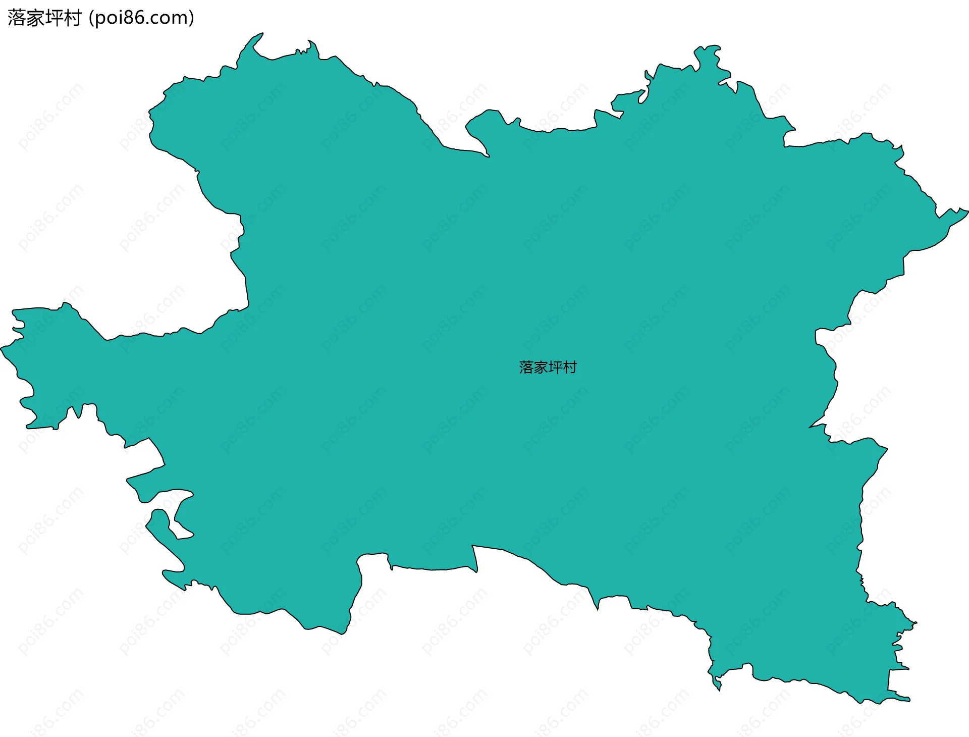 落家坪村边界地图