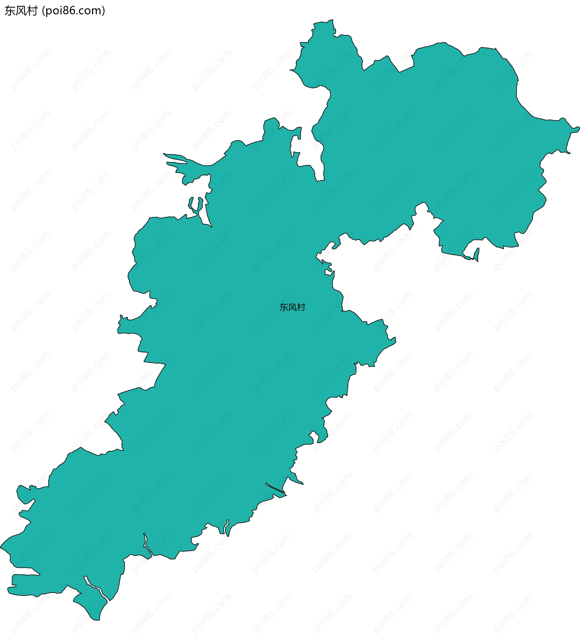 东风村边界地图