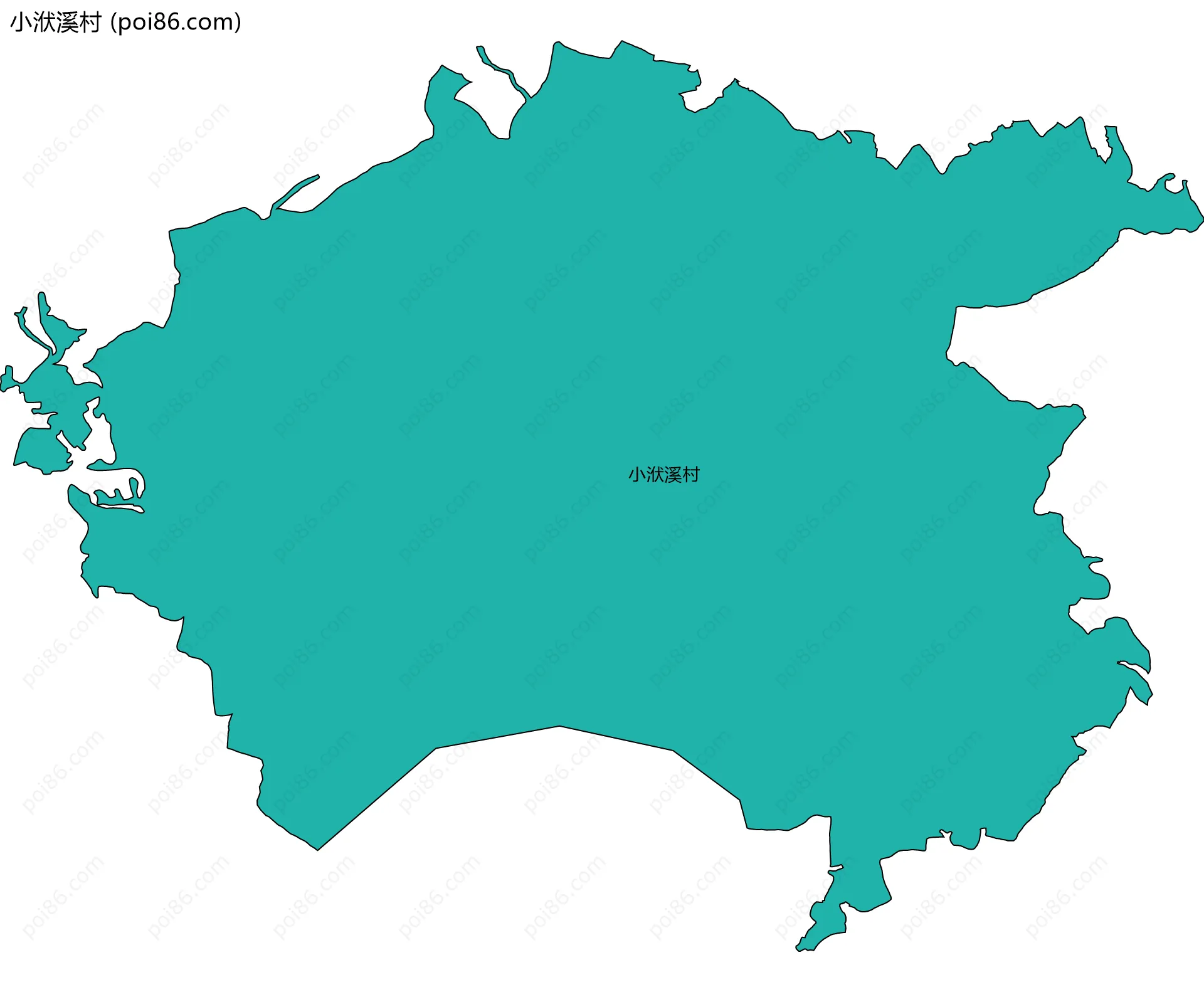 小洑溪村边界地图