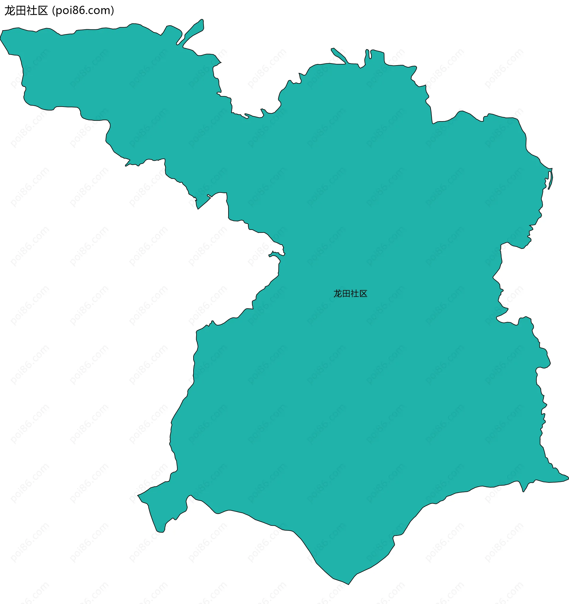 龙田社区边界地图