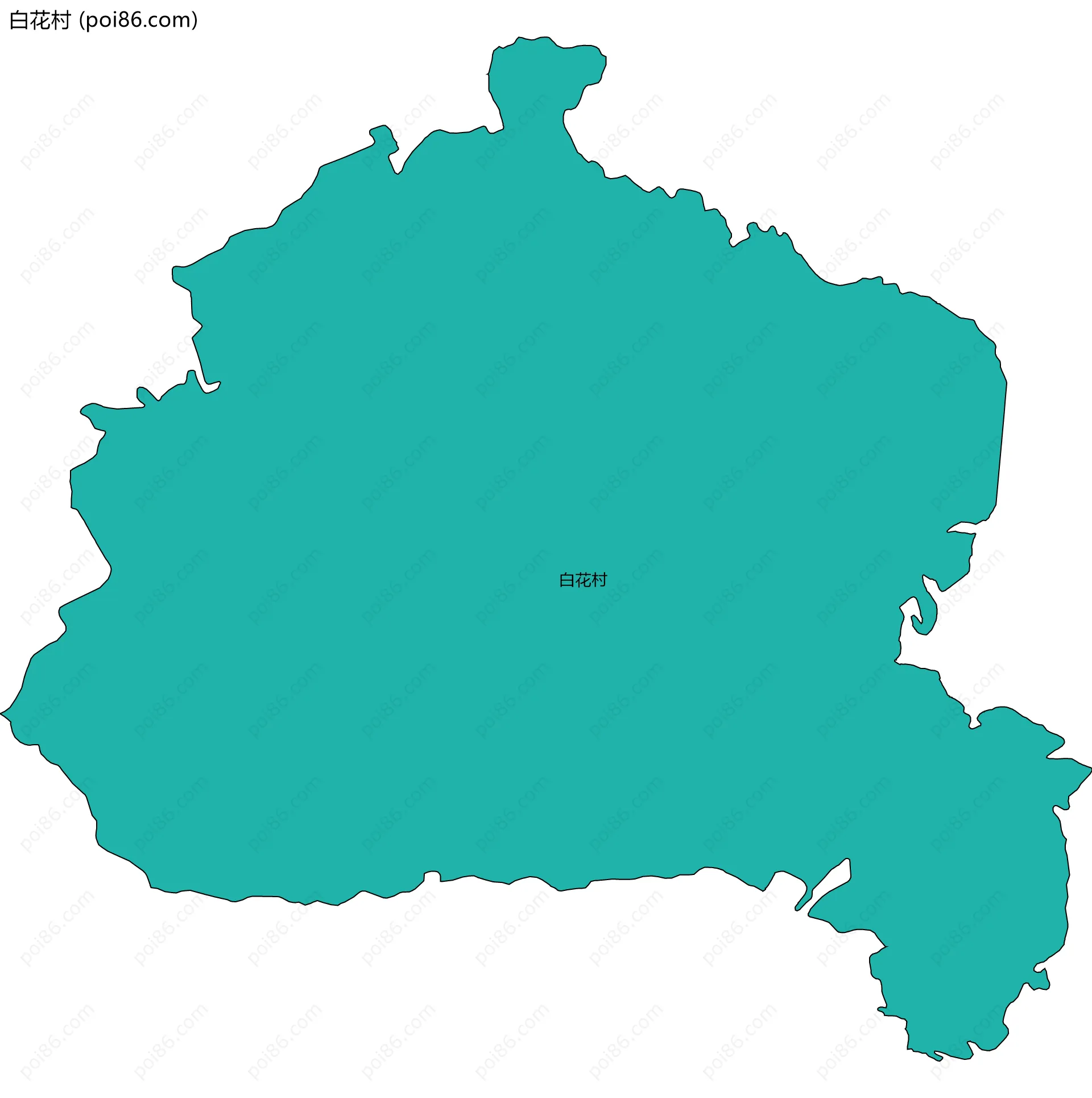 白花村边界地图