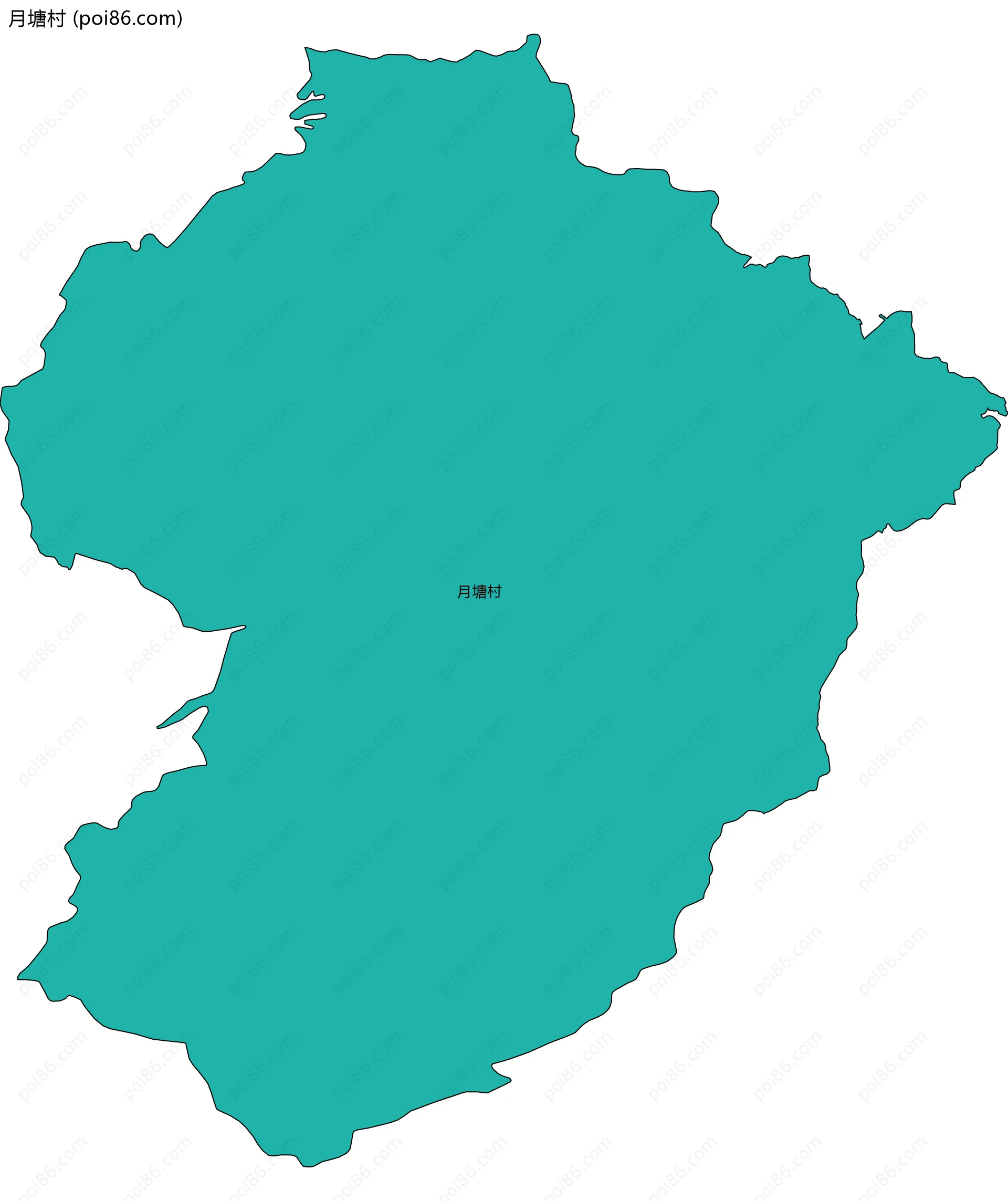 月塘村边界地图