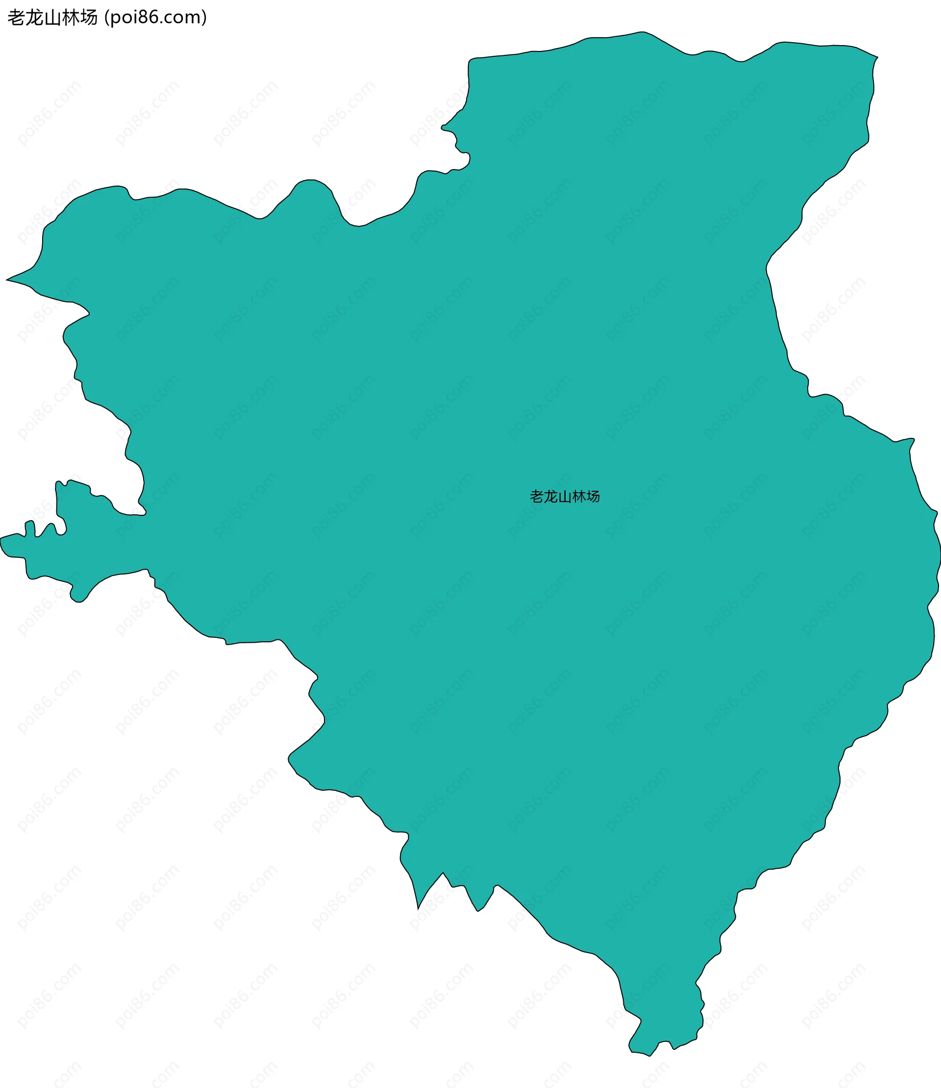 老龙山林场边界地图