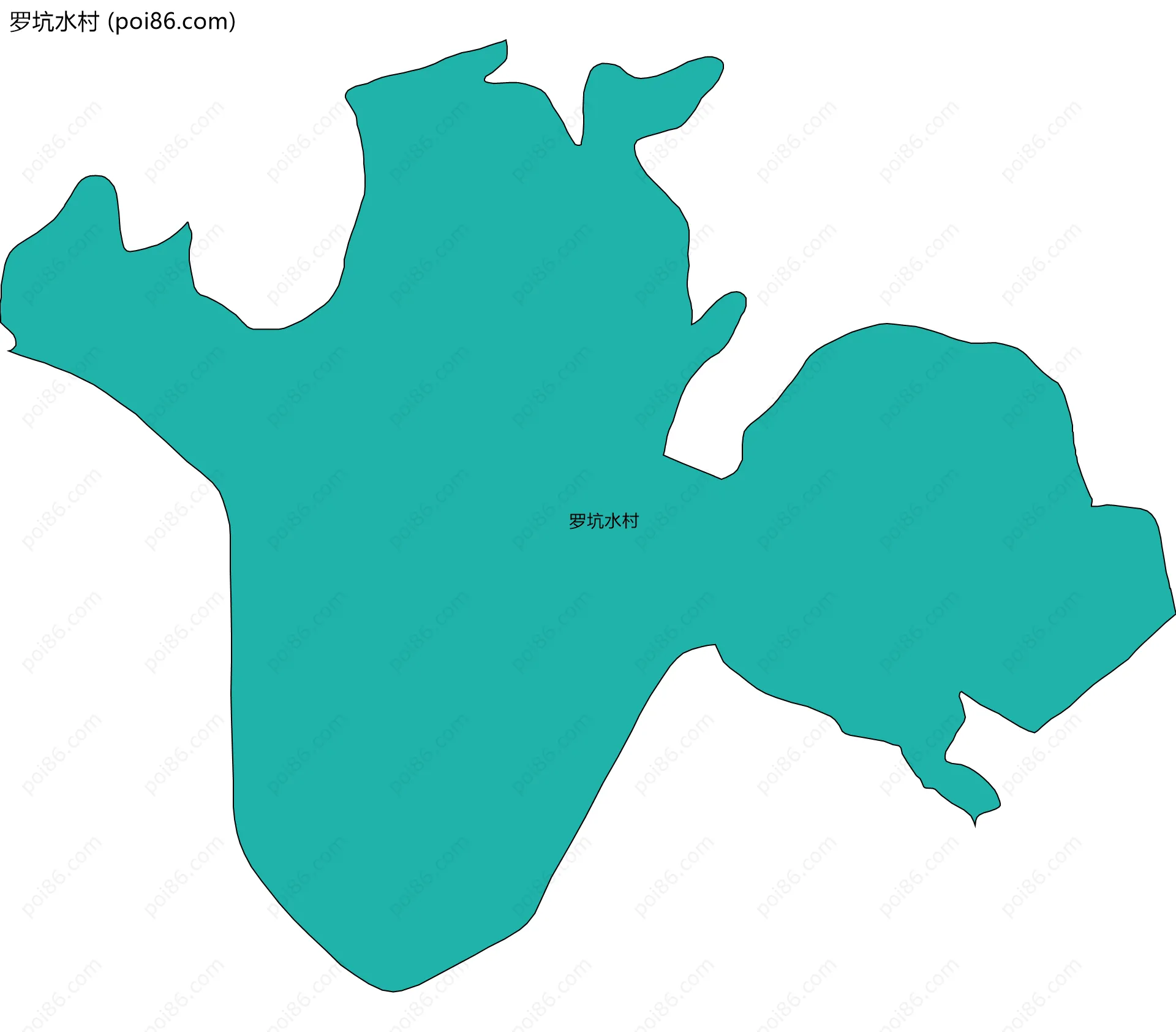罗坑水村边界地图