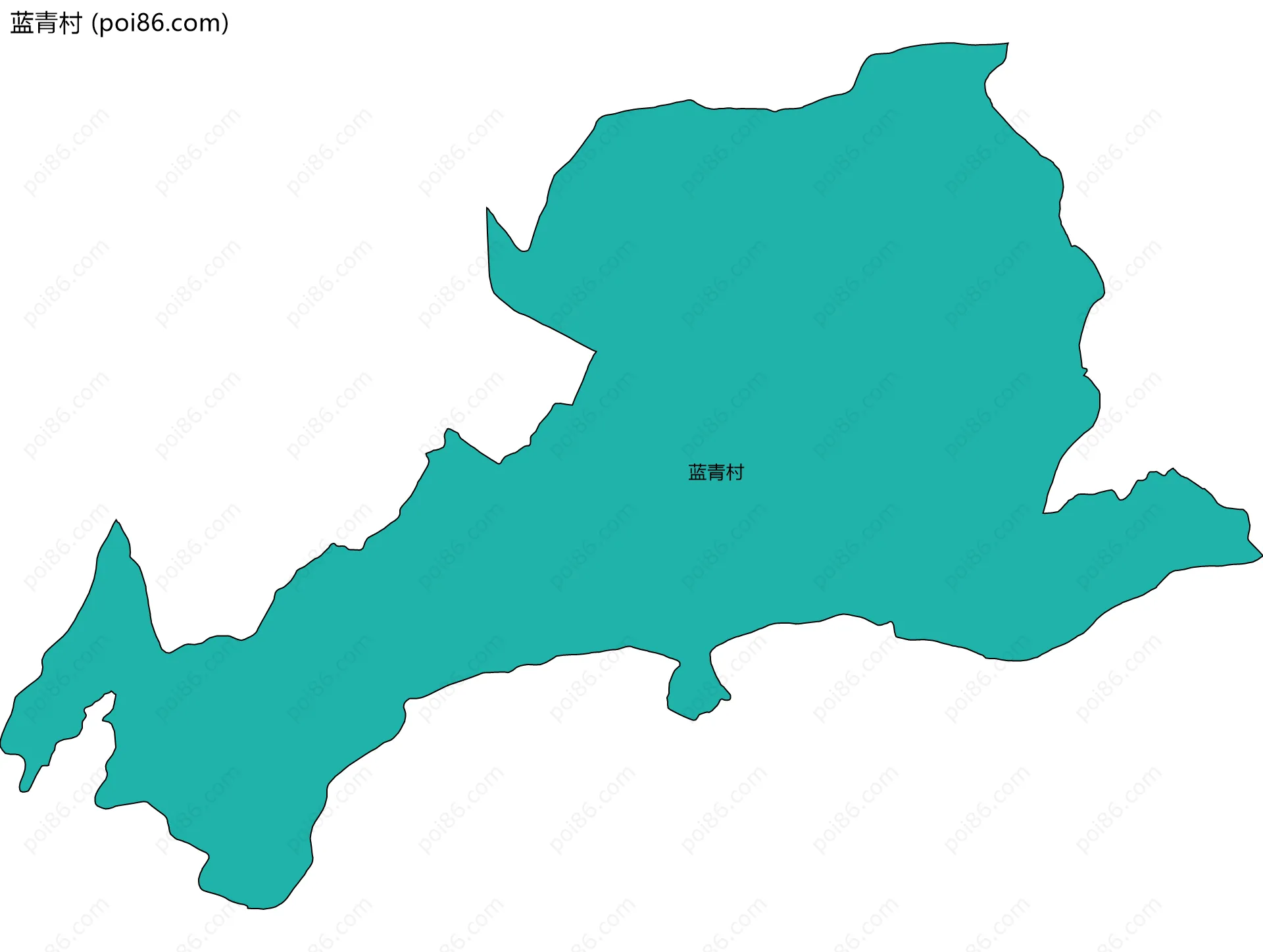蓝青村边界地图