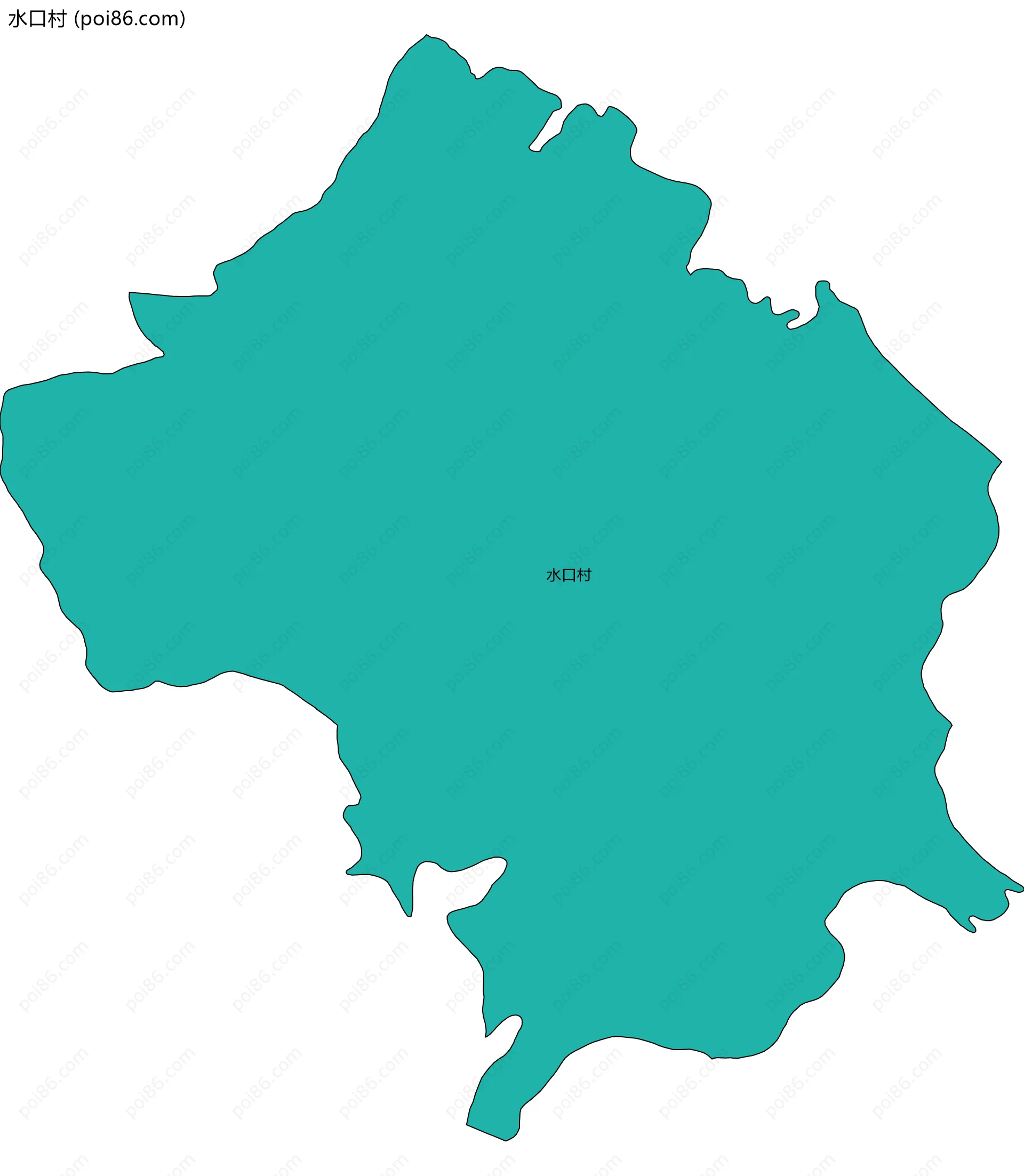 水口村边界地图
