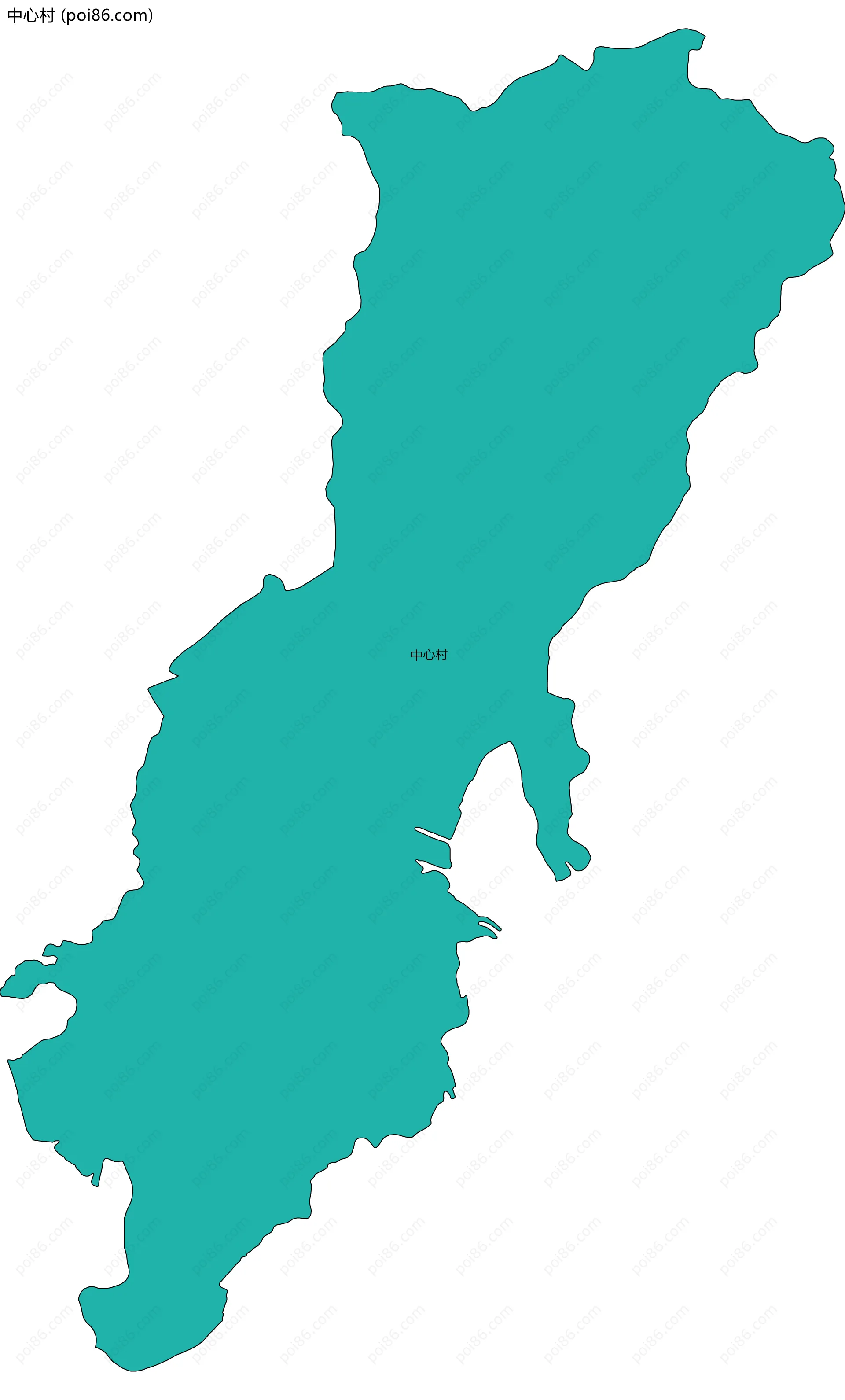 中心村边界地图