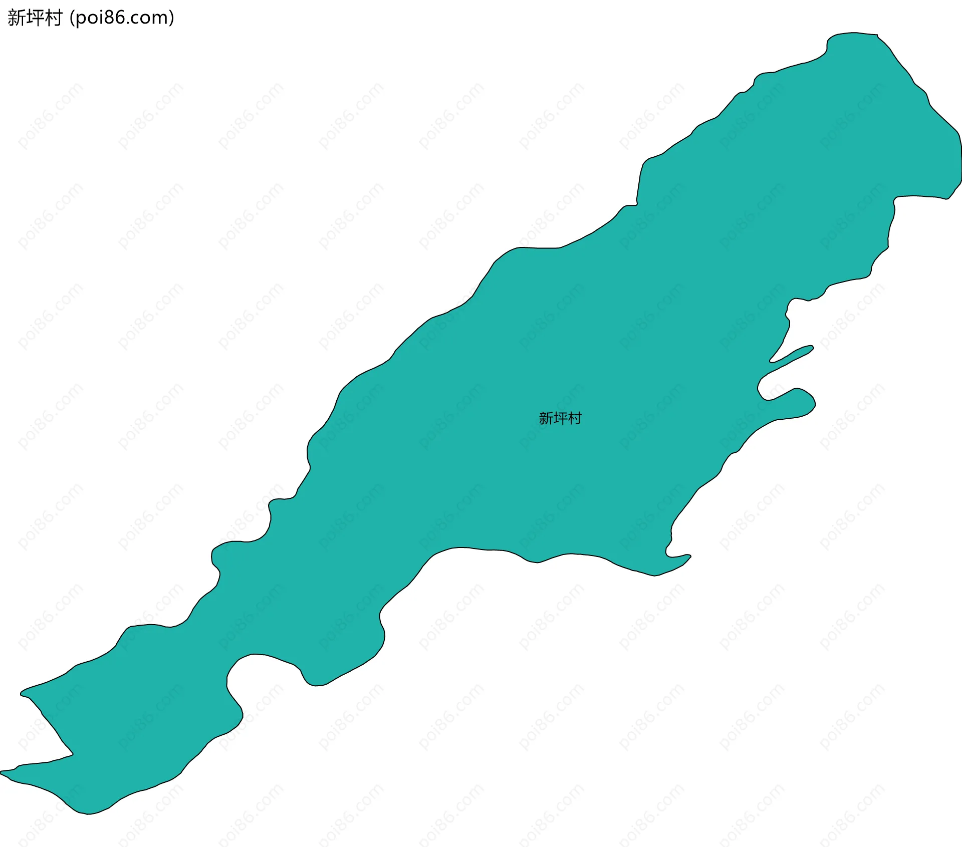 新坪村边界地图
