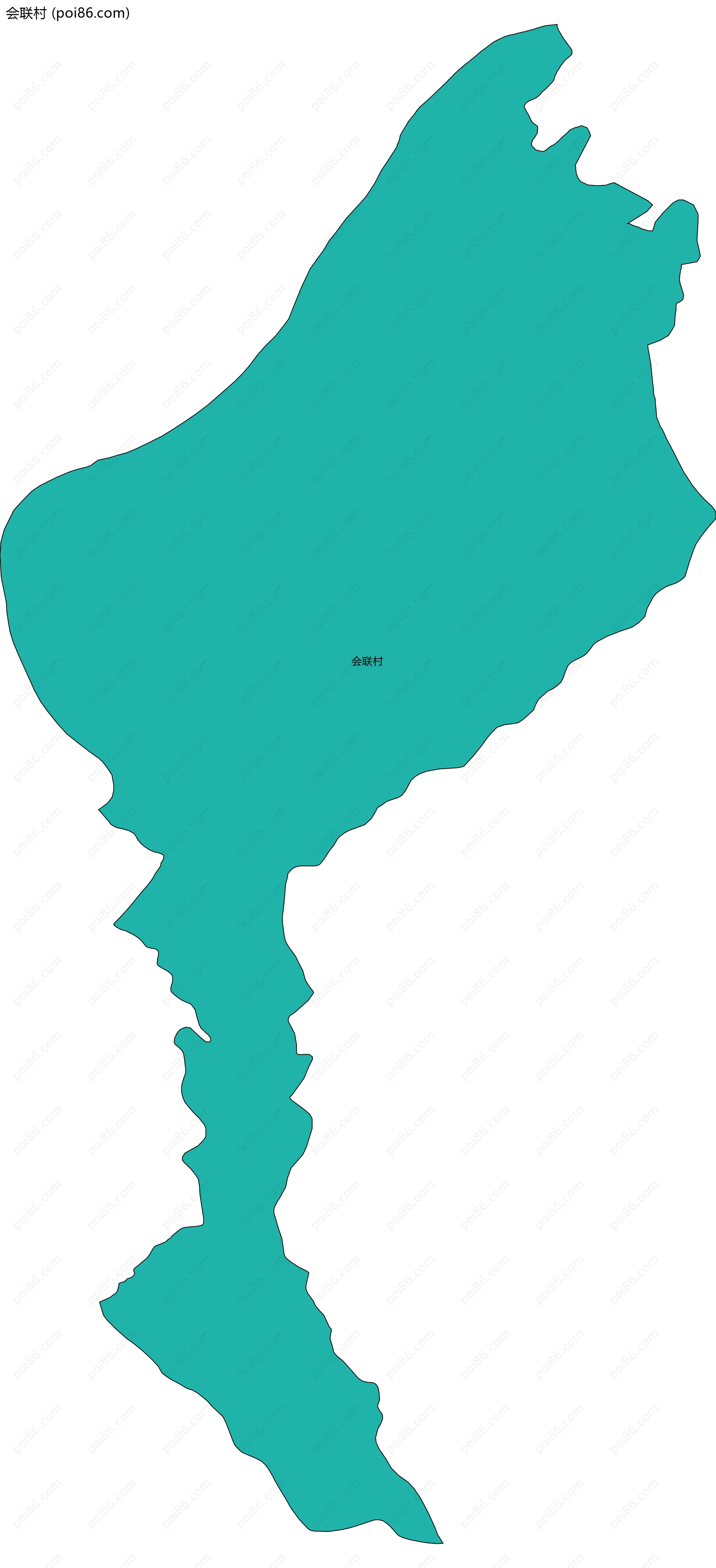 会联村边界地图