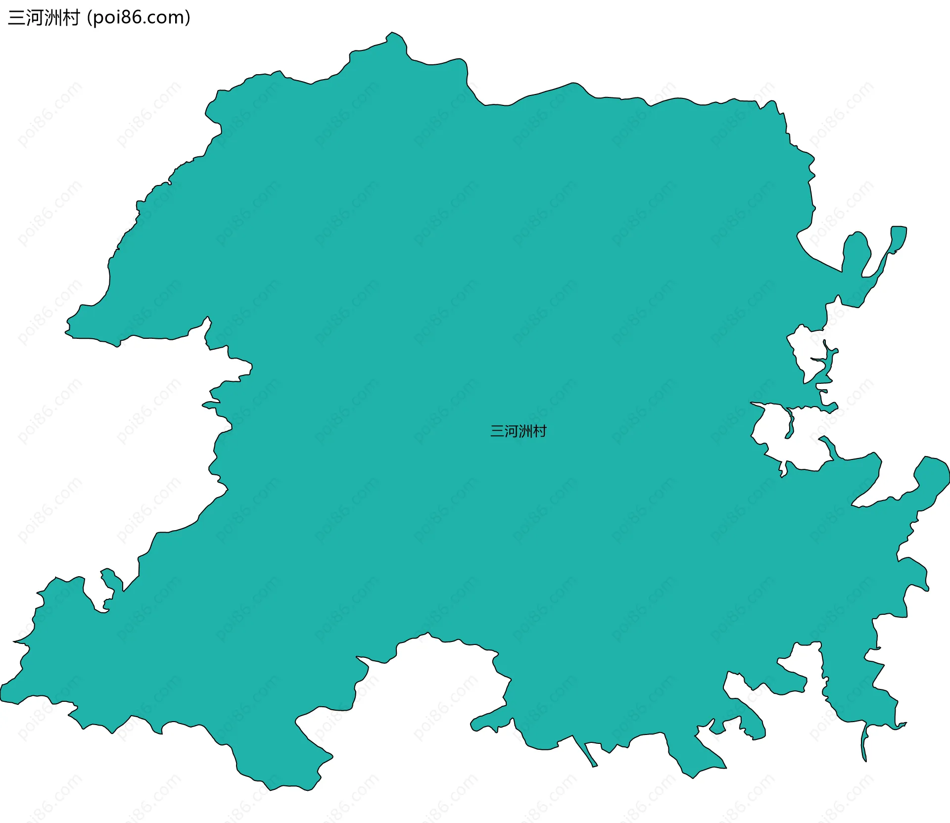 三河洲村边界地图