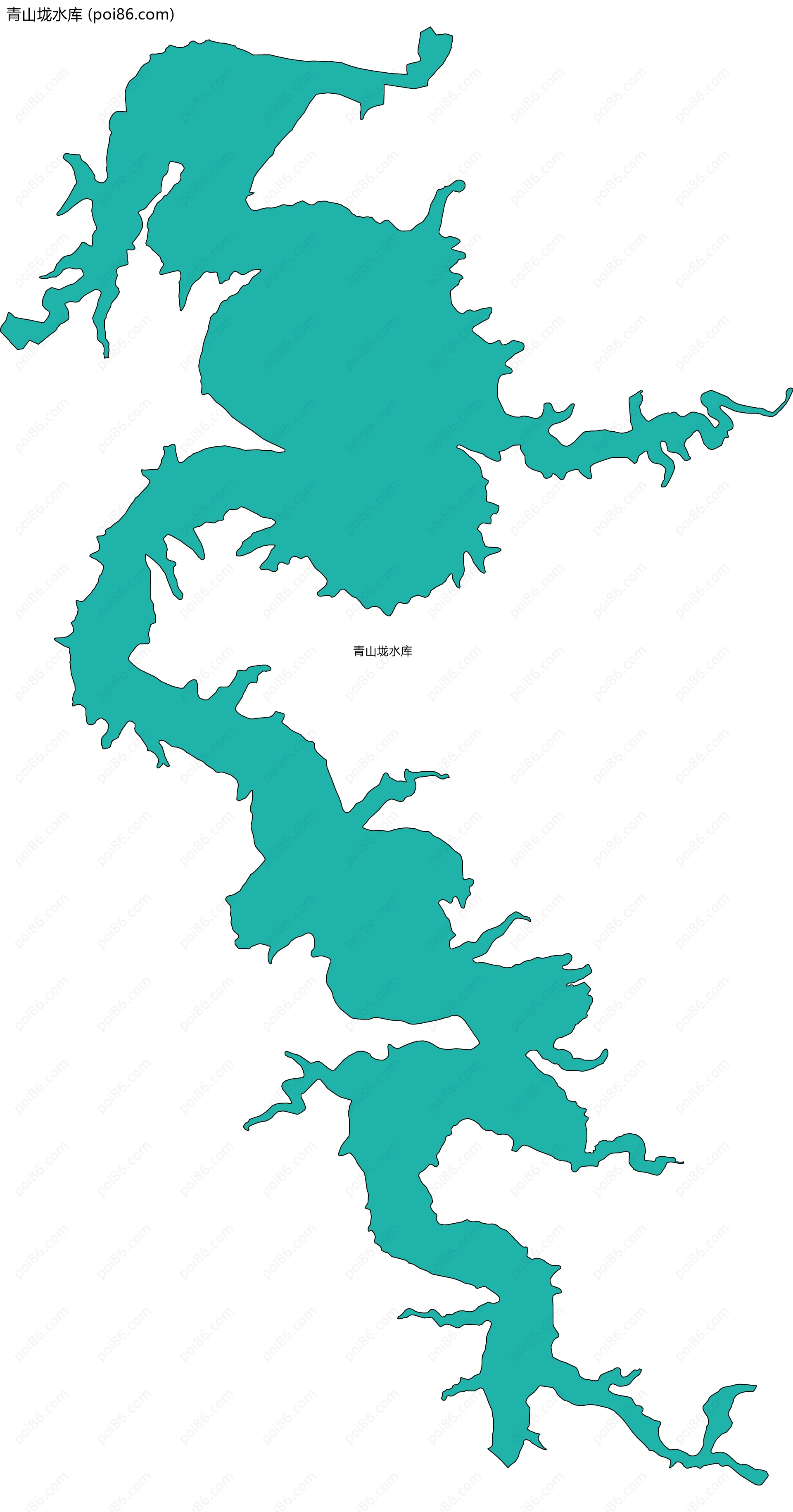 青山垅水库边界地图