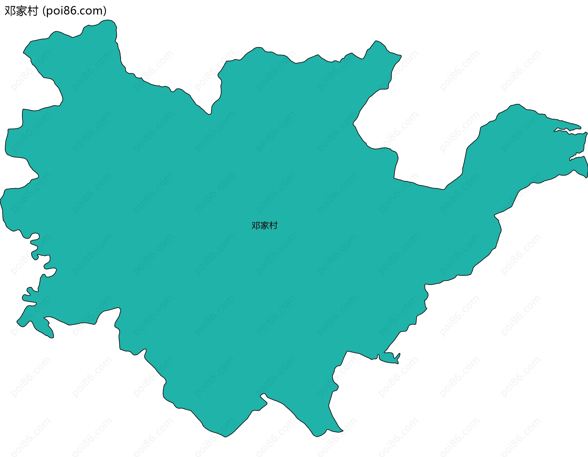 邓家村边界地图