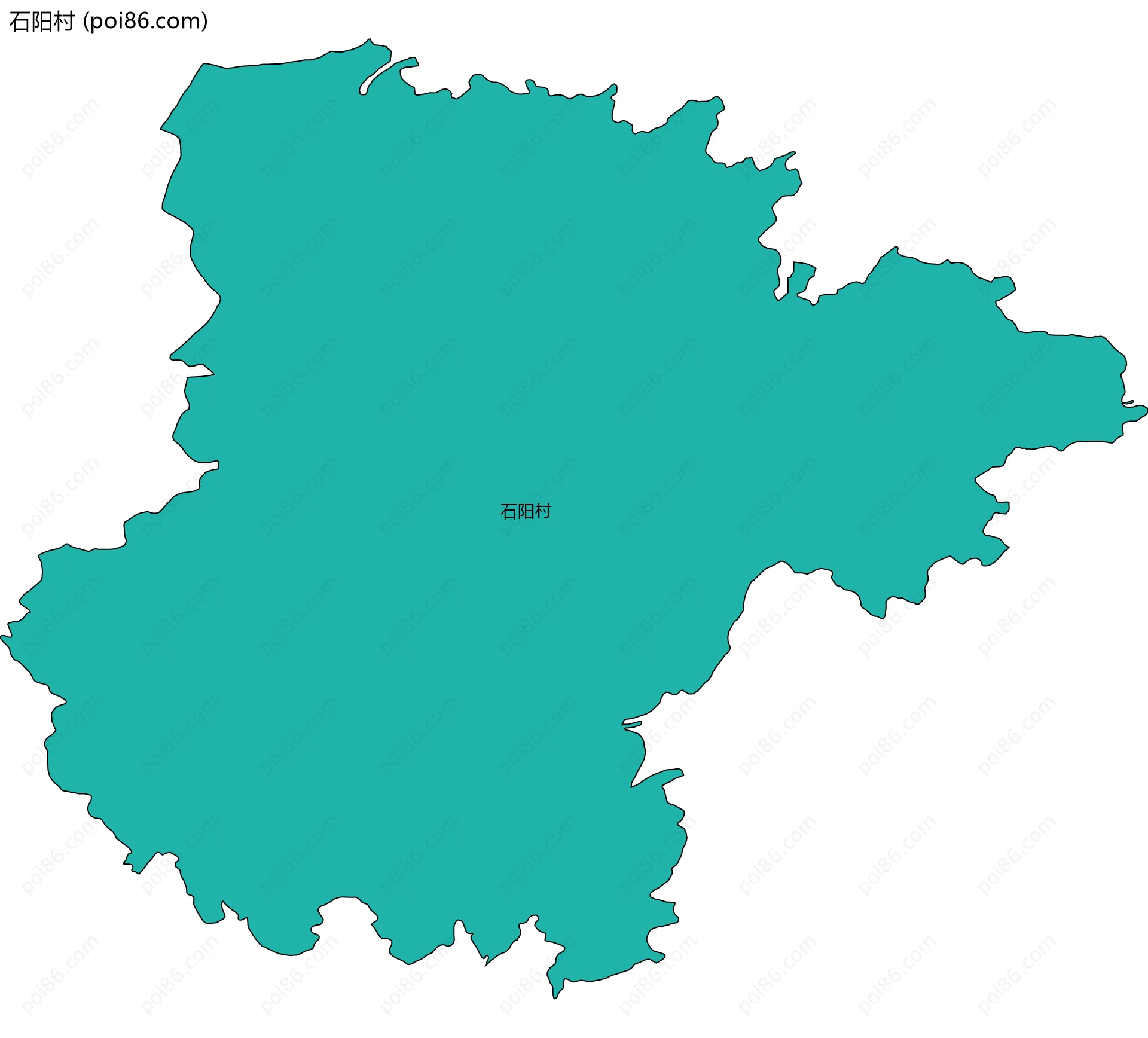 石阳村边界地图