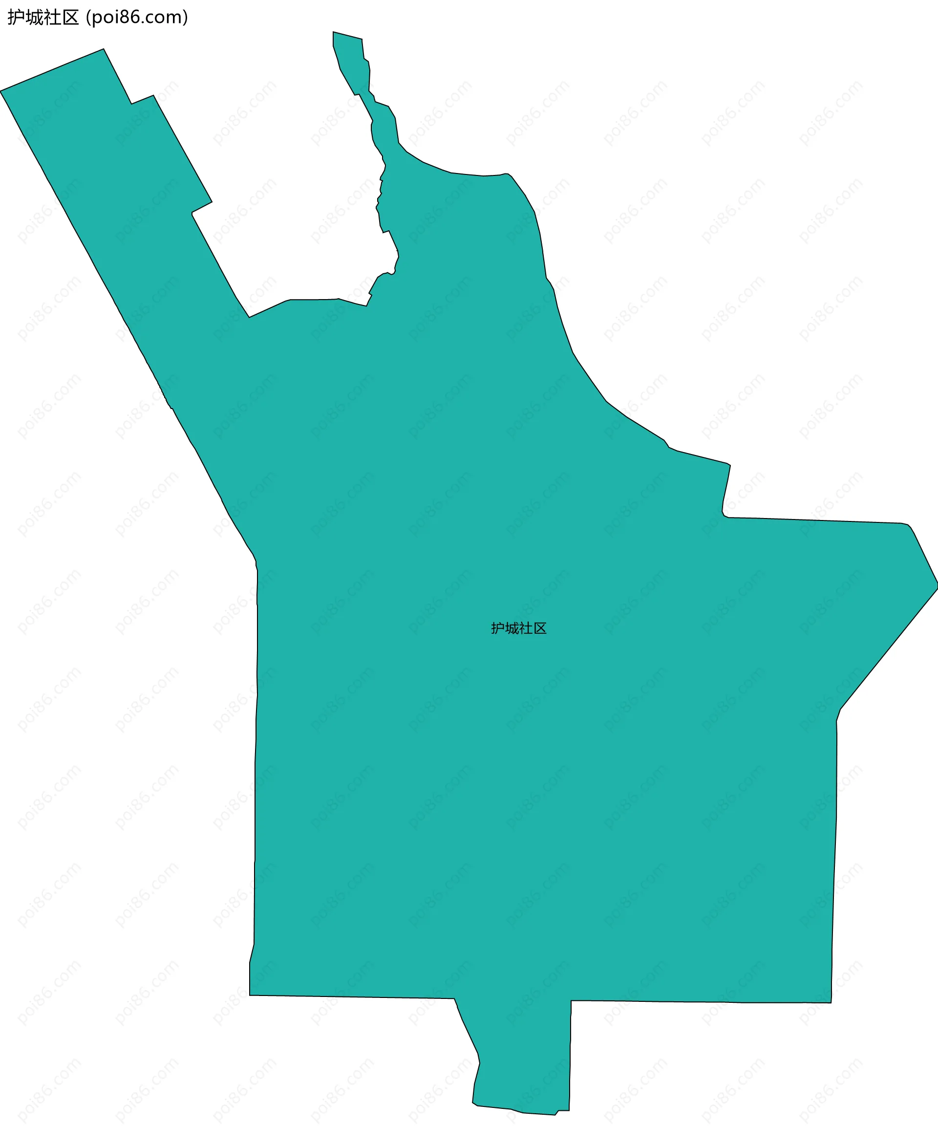 护城社区边界地图