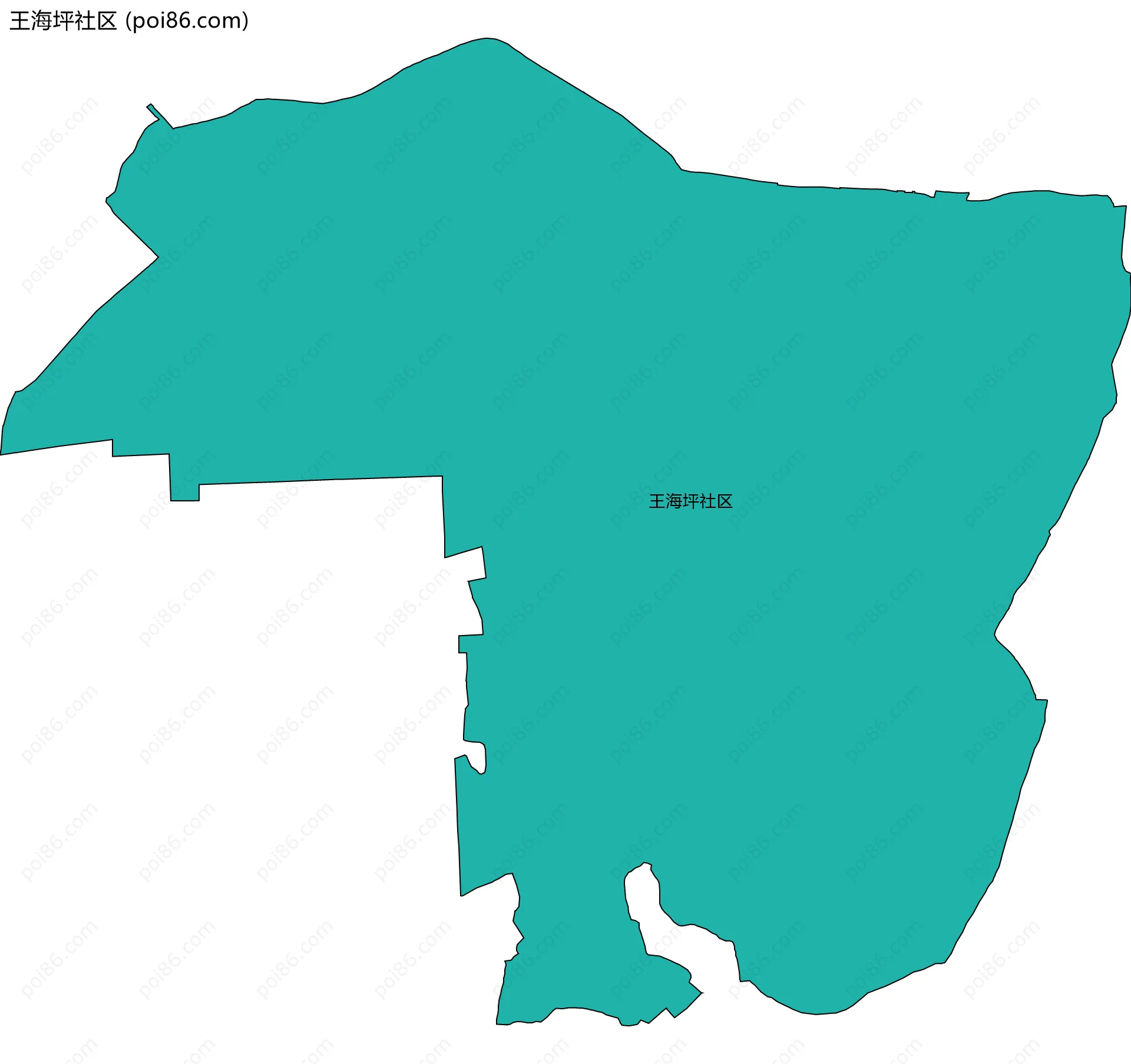王海坪社区边界地图