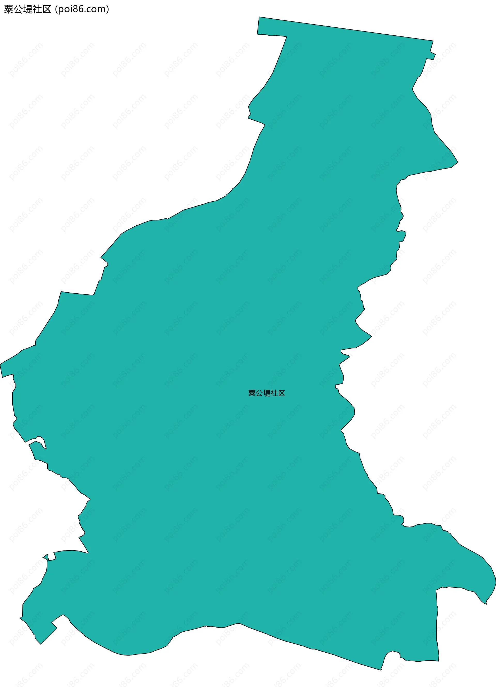 粟公堤社区边界地图