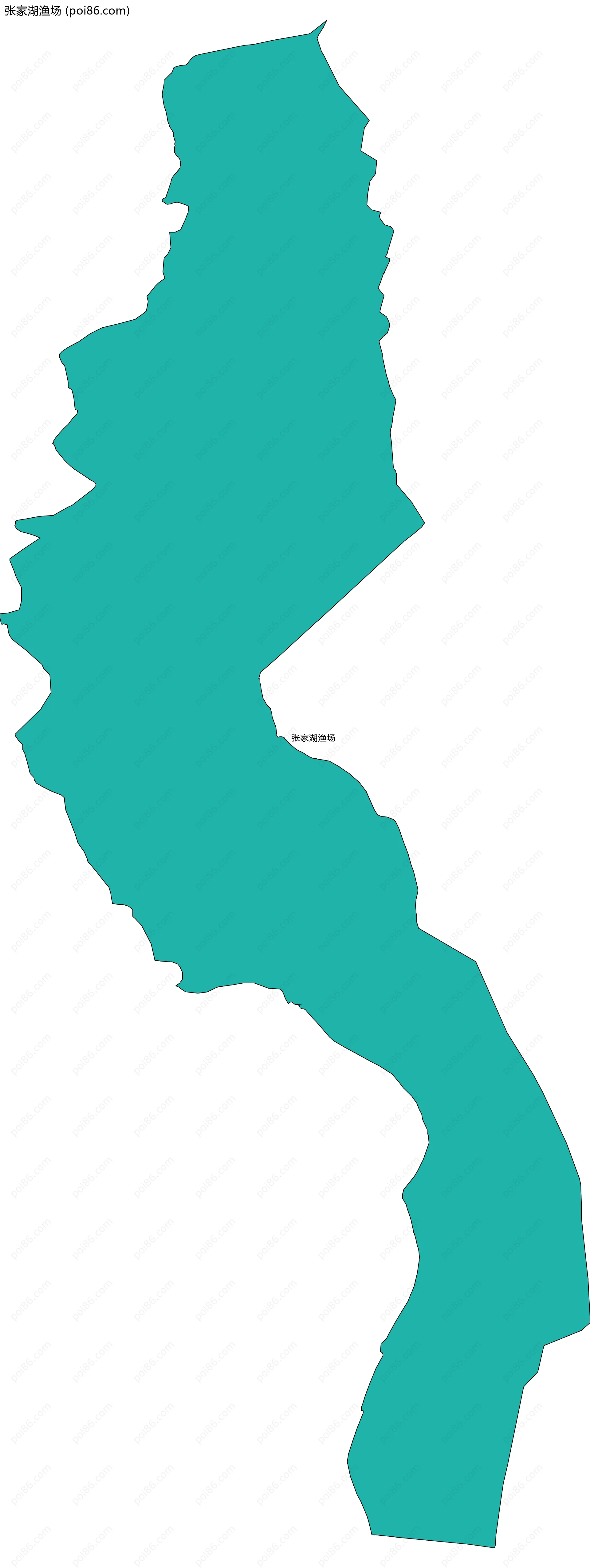 张家湖渔场边界地图