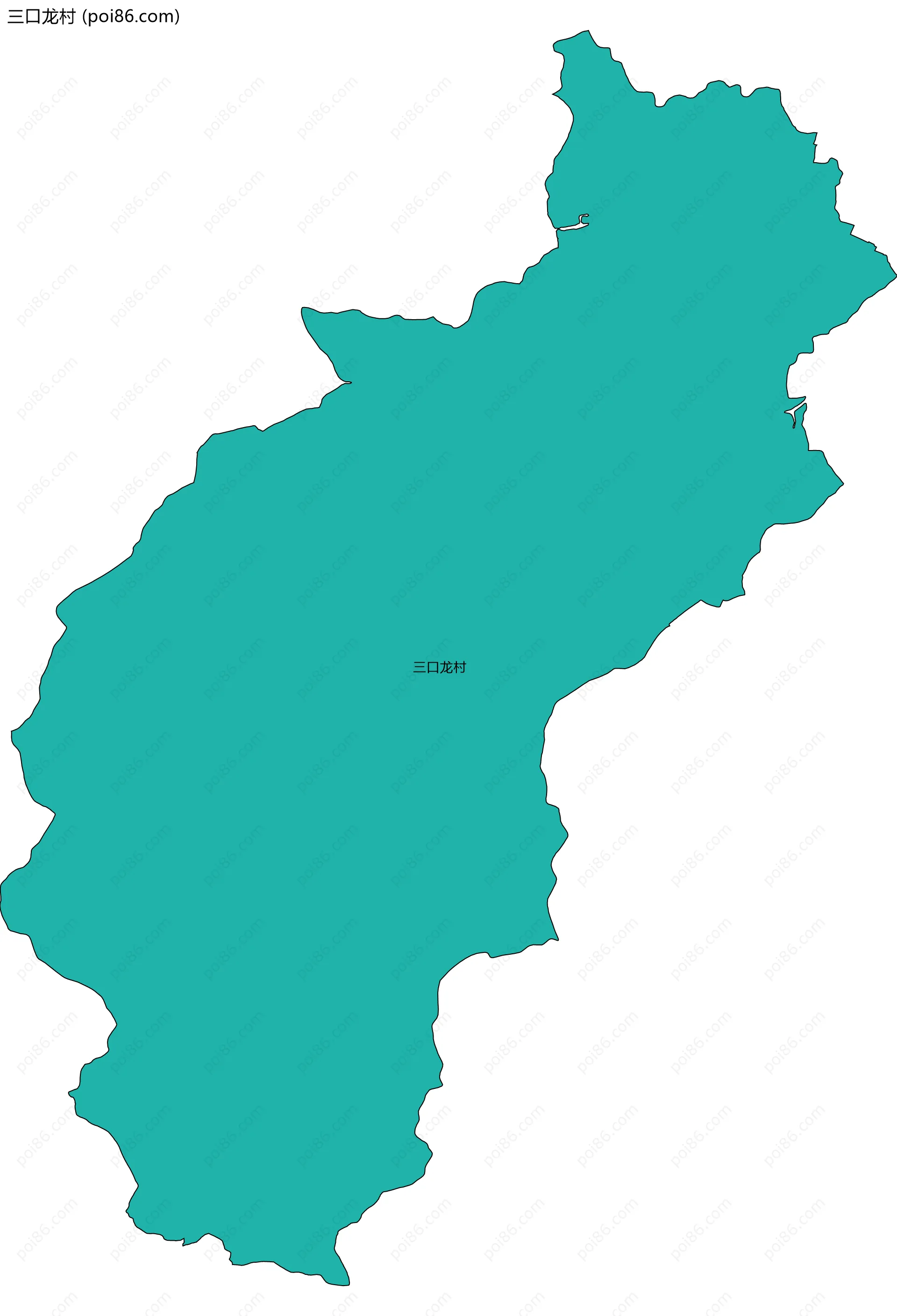 三口龙村边界地图