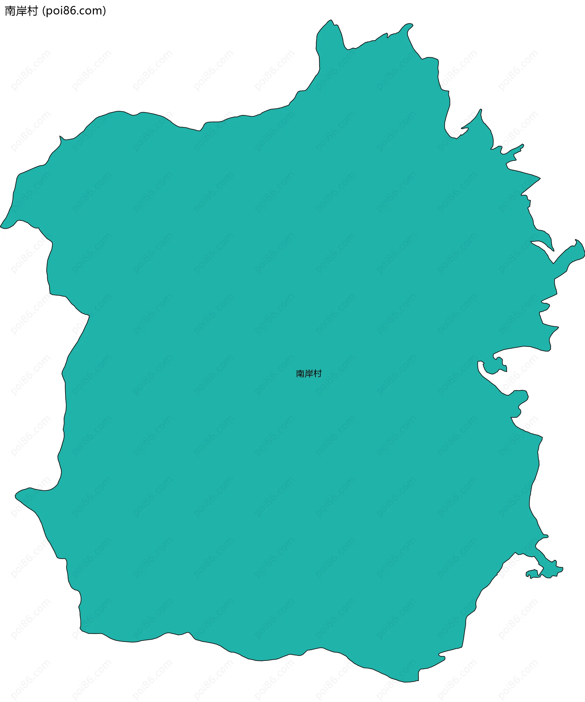 南岸村边界地图