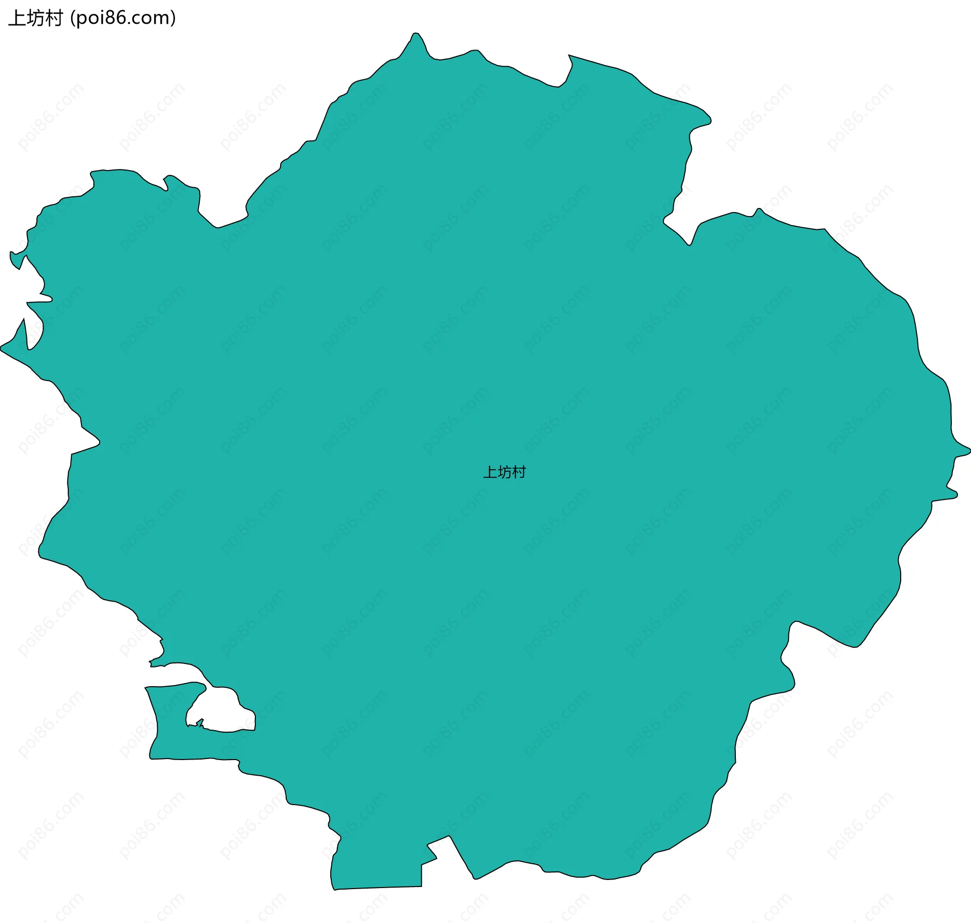 上坊村边界地图