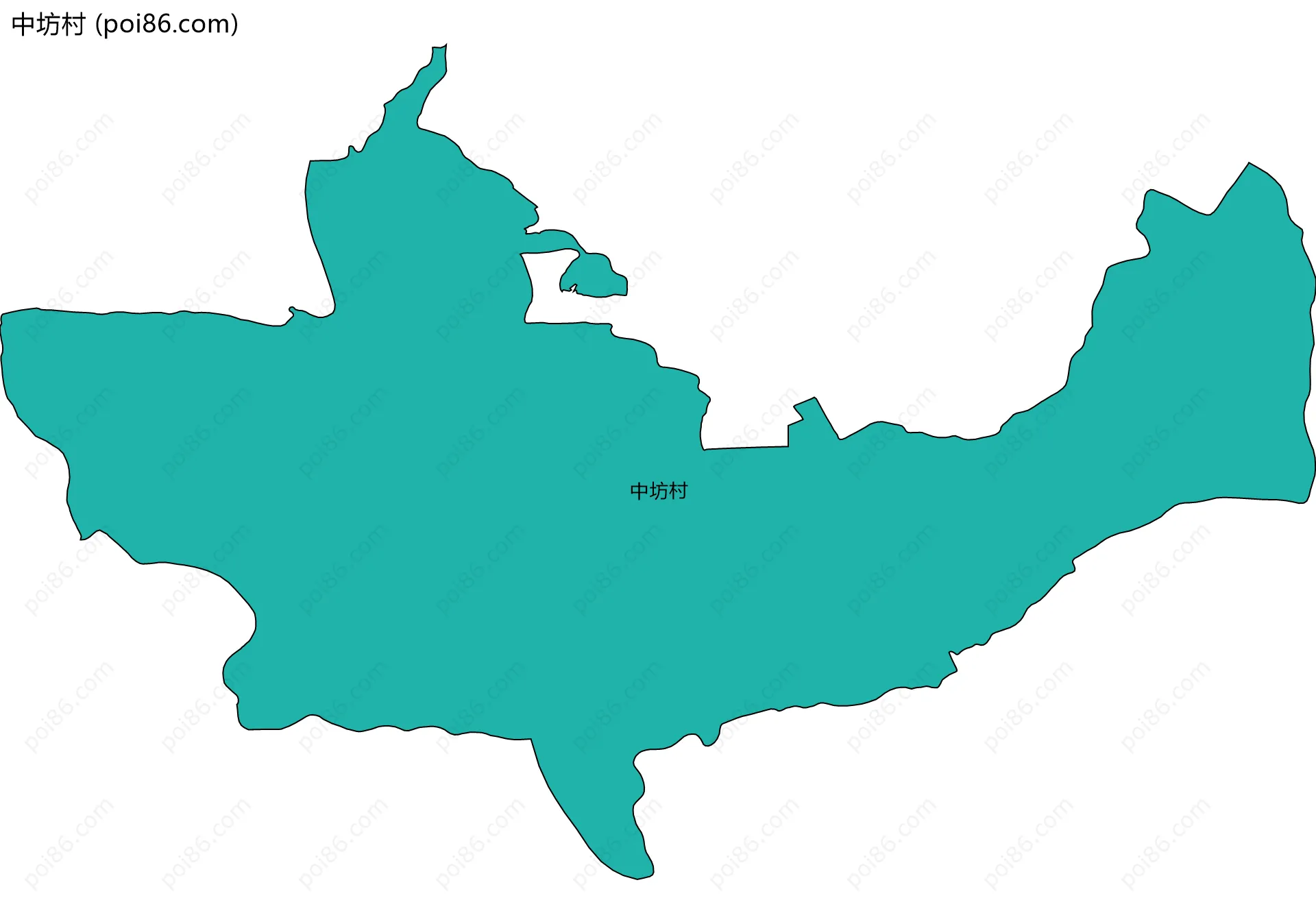 中坊村边界地图