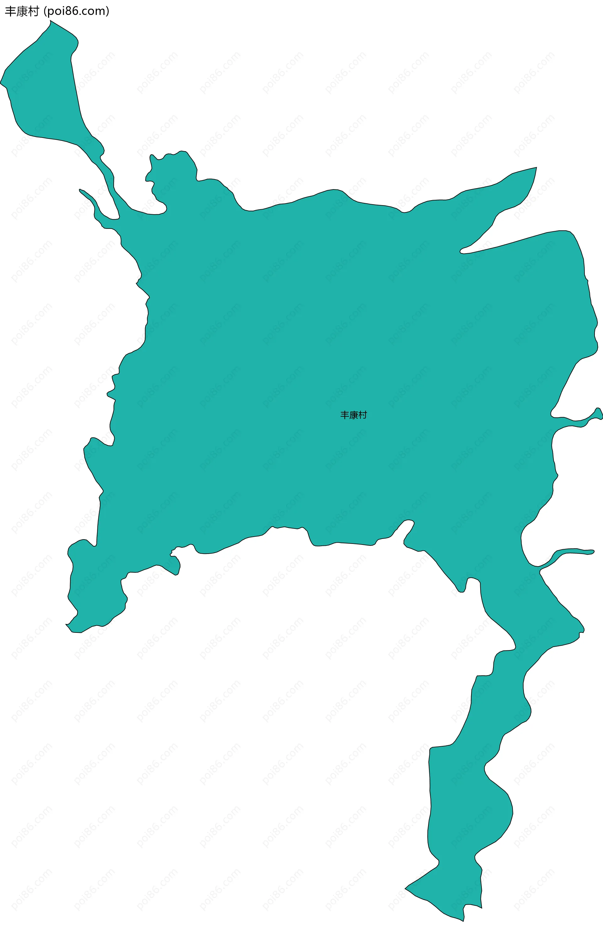 丰康村边界地图