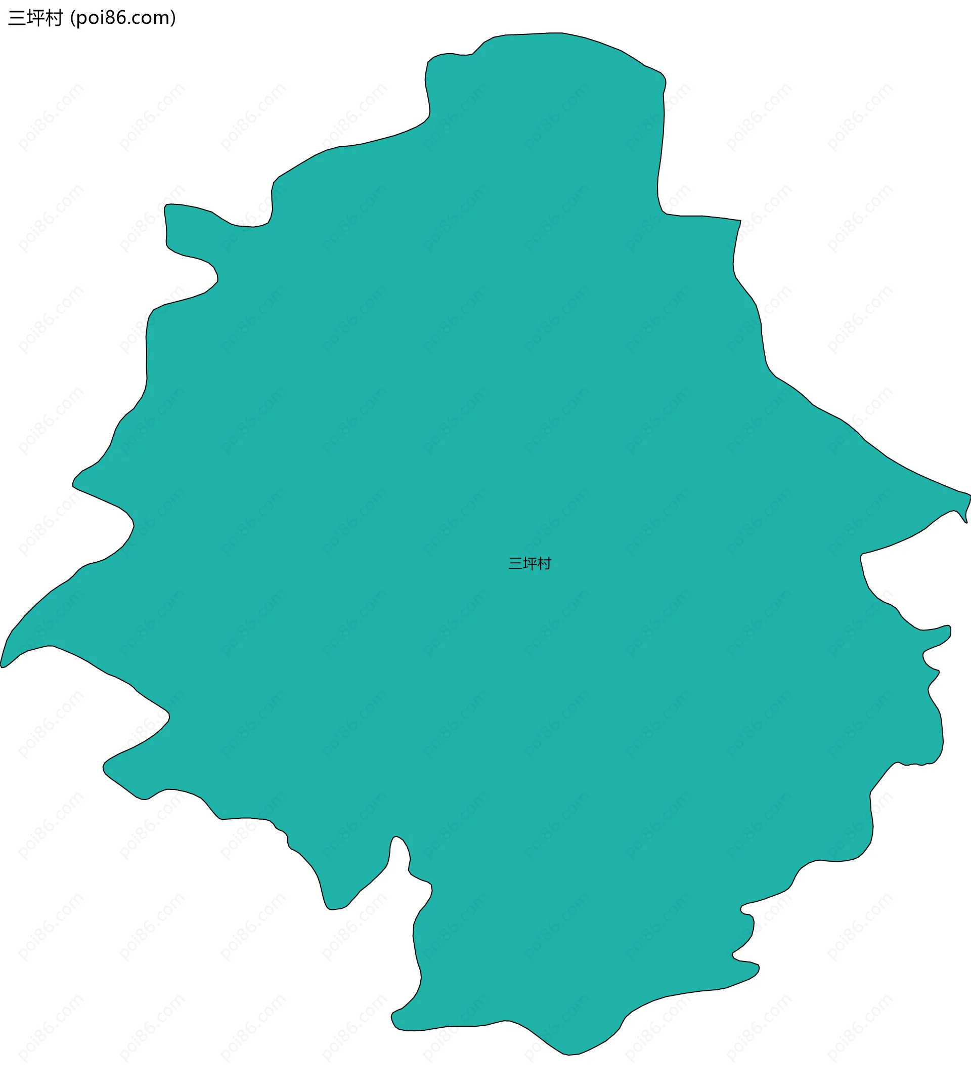 三坪村边界地图