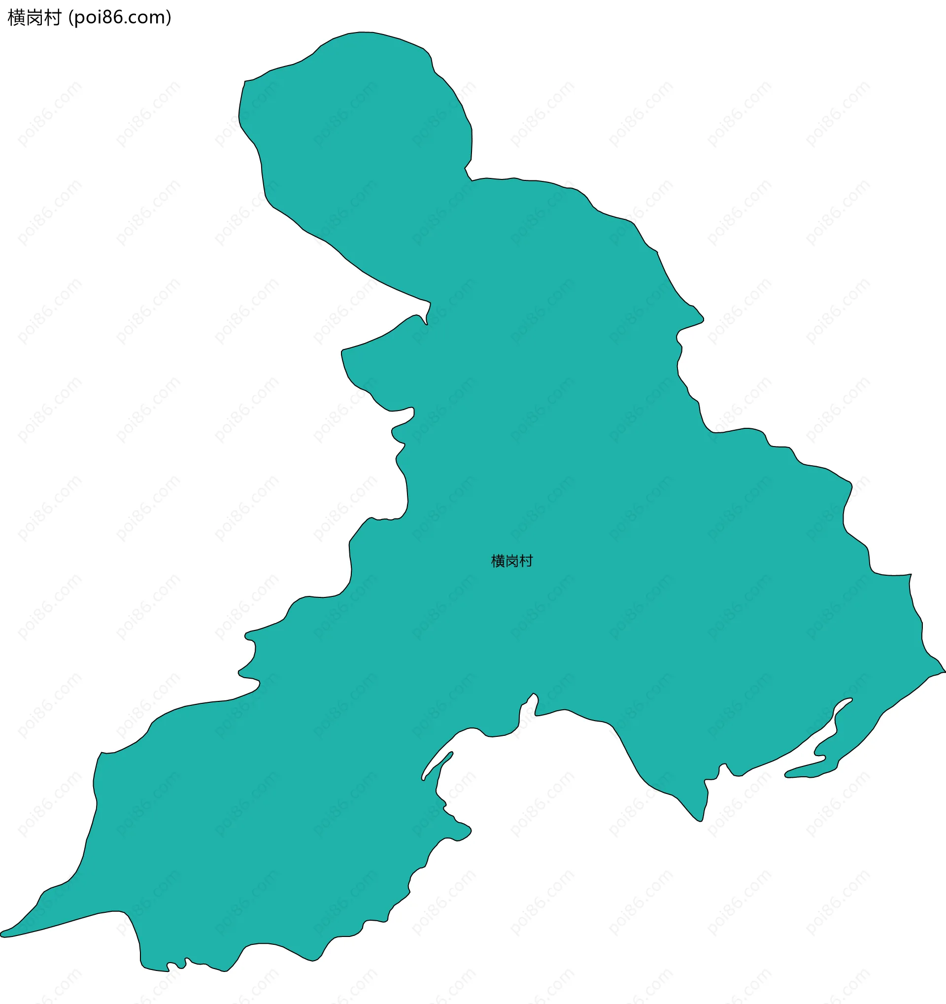 横岗村边界地图