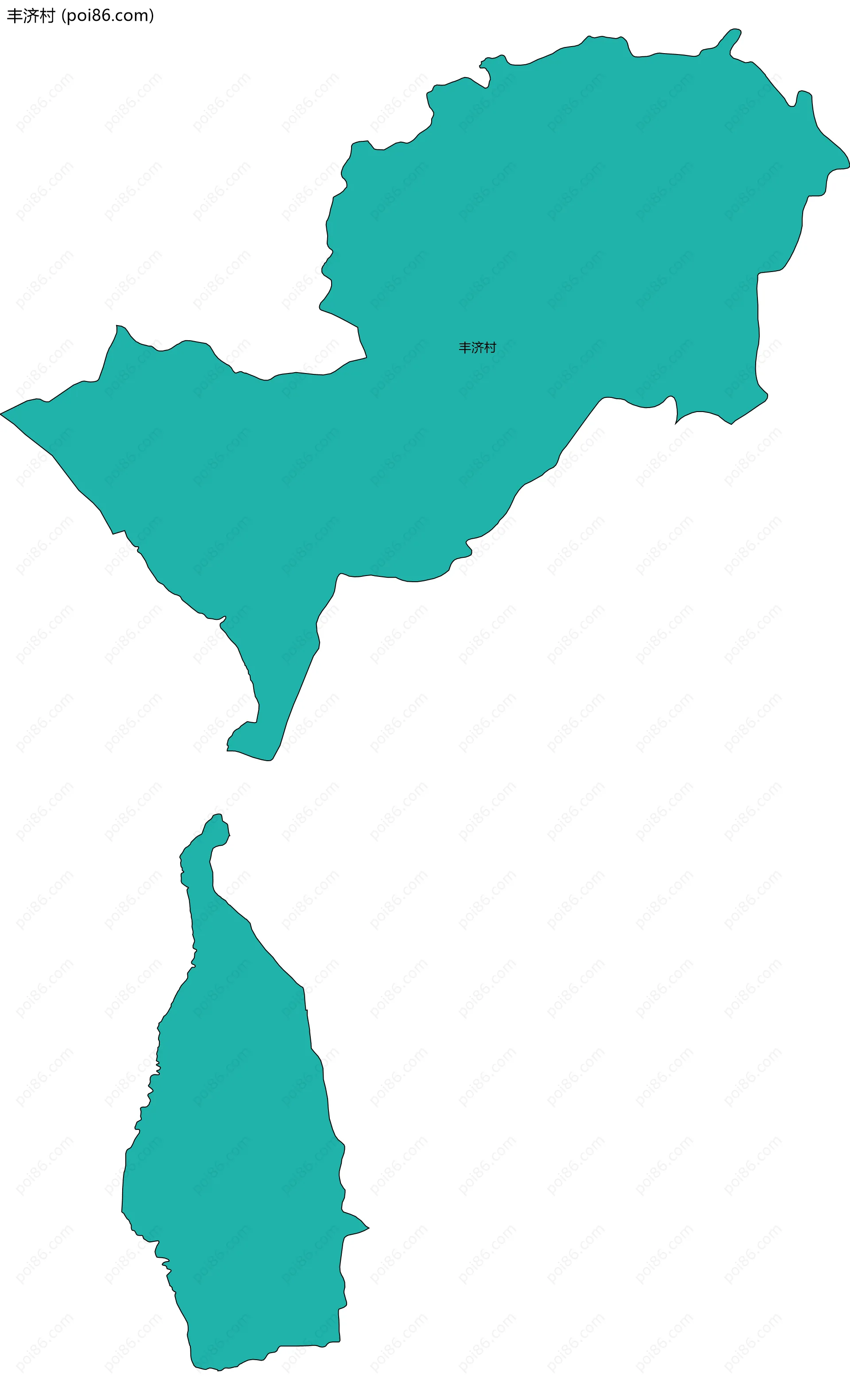 丰济村边界地图