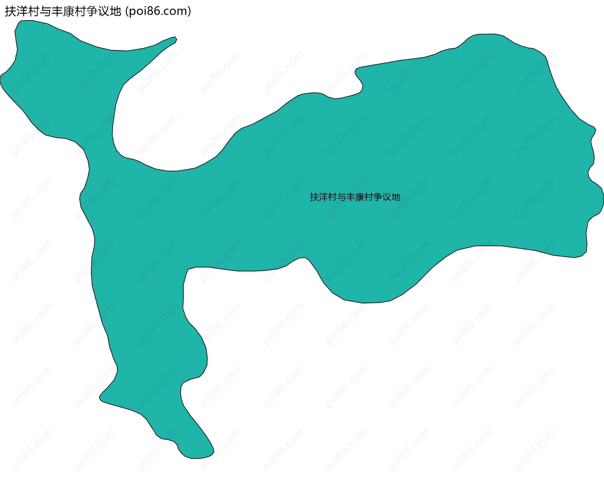 扶洋村与丰康村争议地边界地图