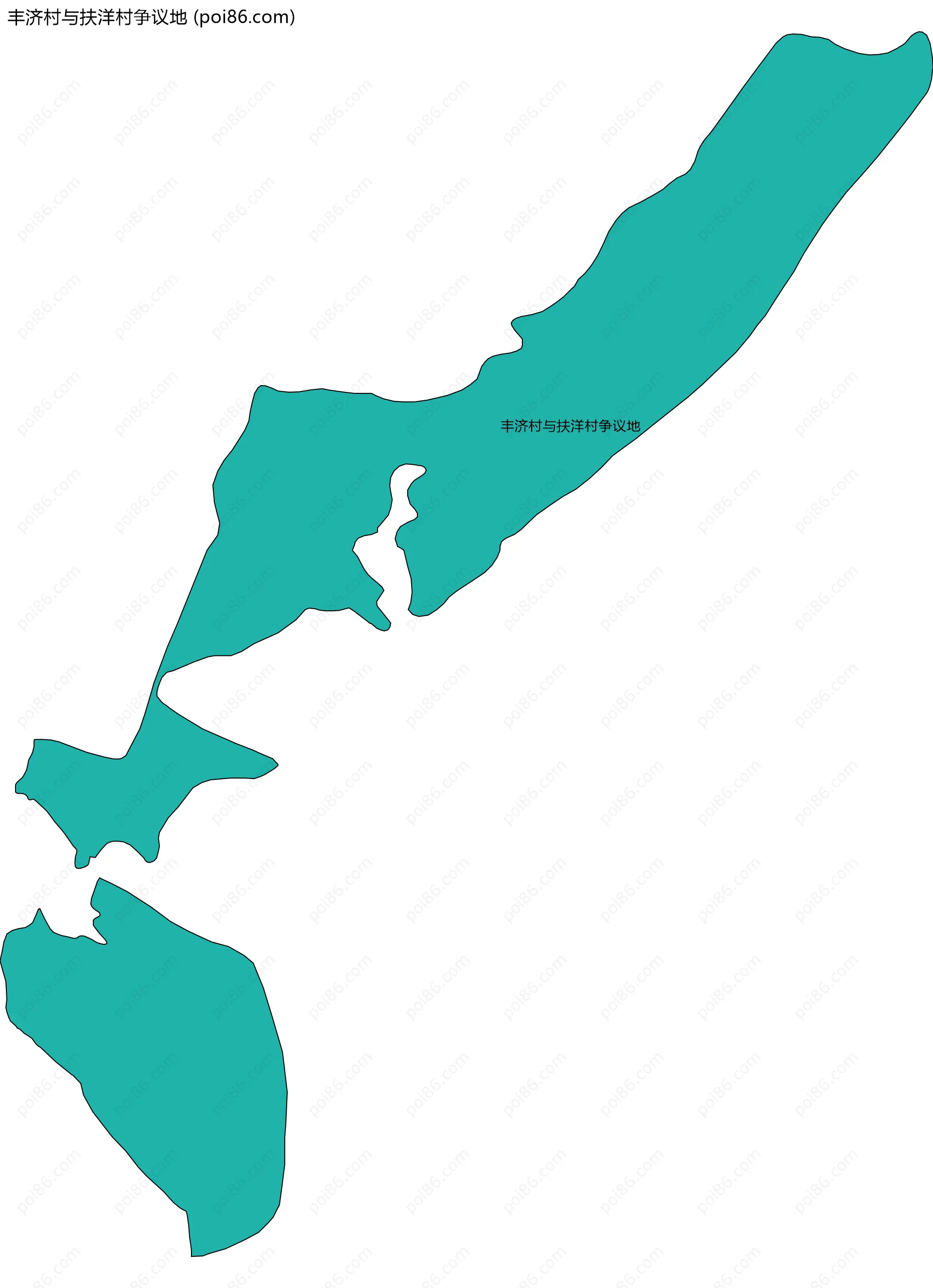 丰济村与扶洋村争议地边界地图