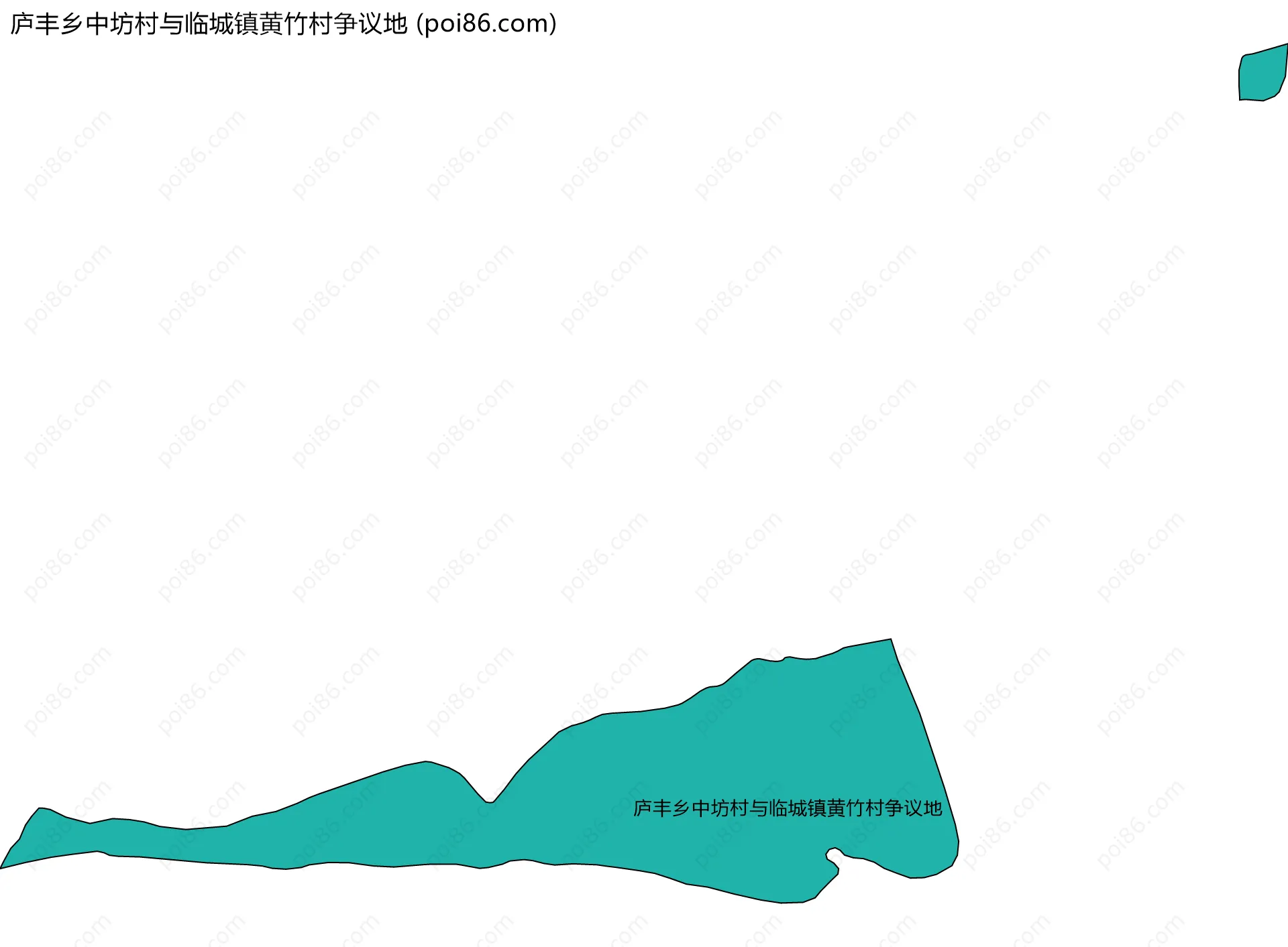 庐丰乡中坊村与临城镇黄竹村争议地边界地图
