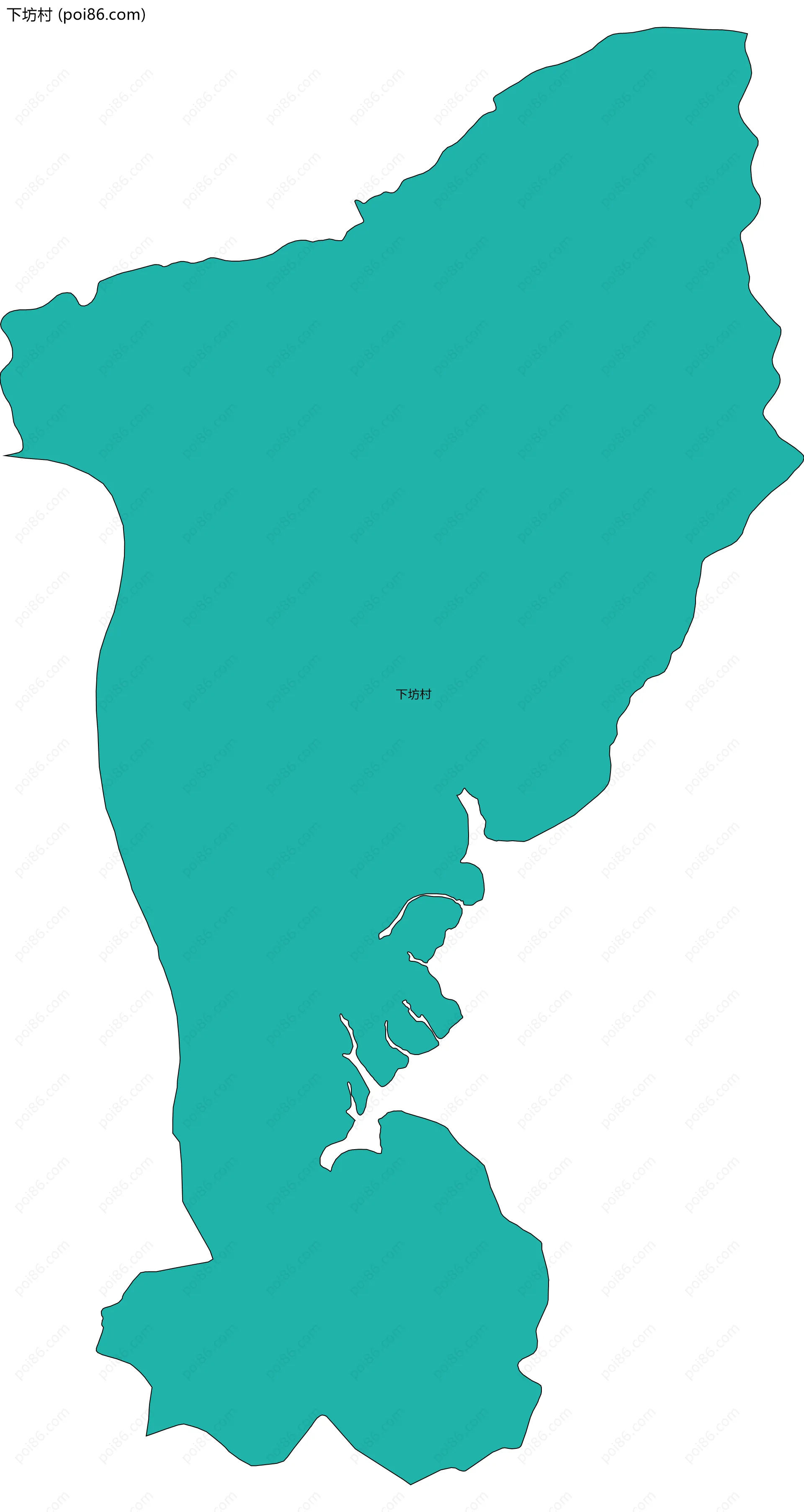 下坊村边界地图